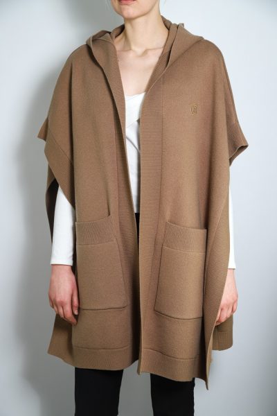 Burberry Strickcape in Hellbraun