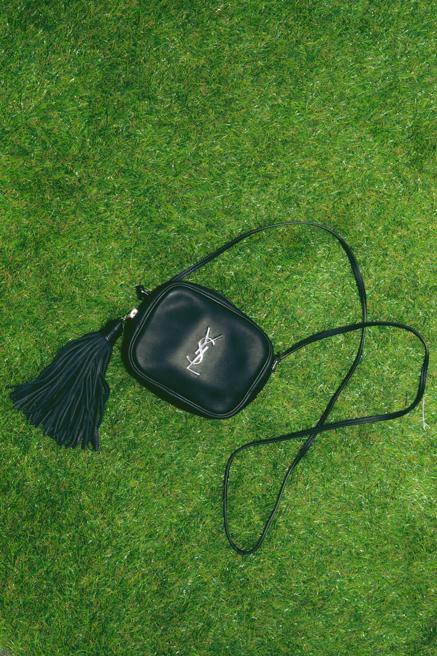 Saint Laurent "Blogger" Umhängetasche in Schwarz und Silber