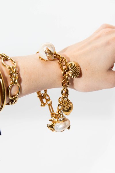 Zimmermann goldenes Armband mit Anhängern