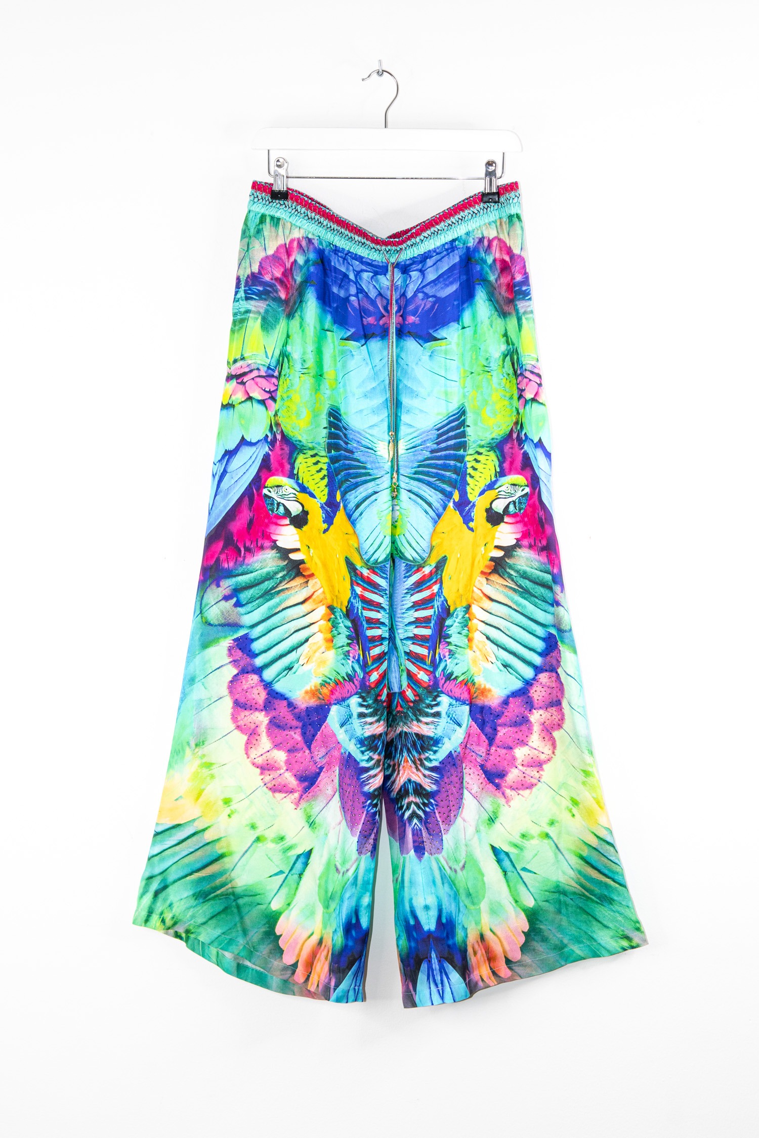 Camilla "Age of Asteria" Seidenhose mit Papageien