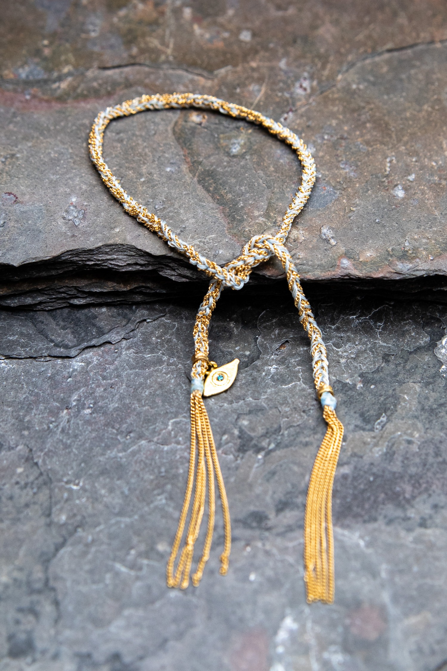Carolina Bucci "Lucky Protection" Armband mit Evil-Eye-Anhänger