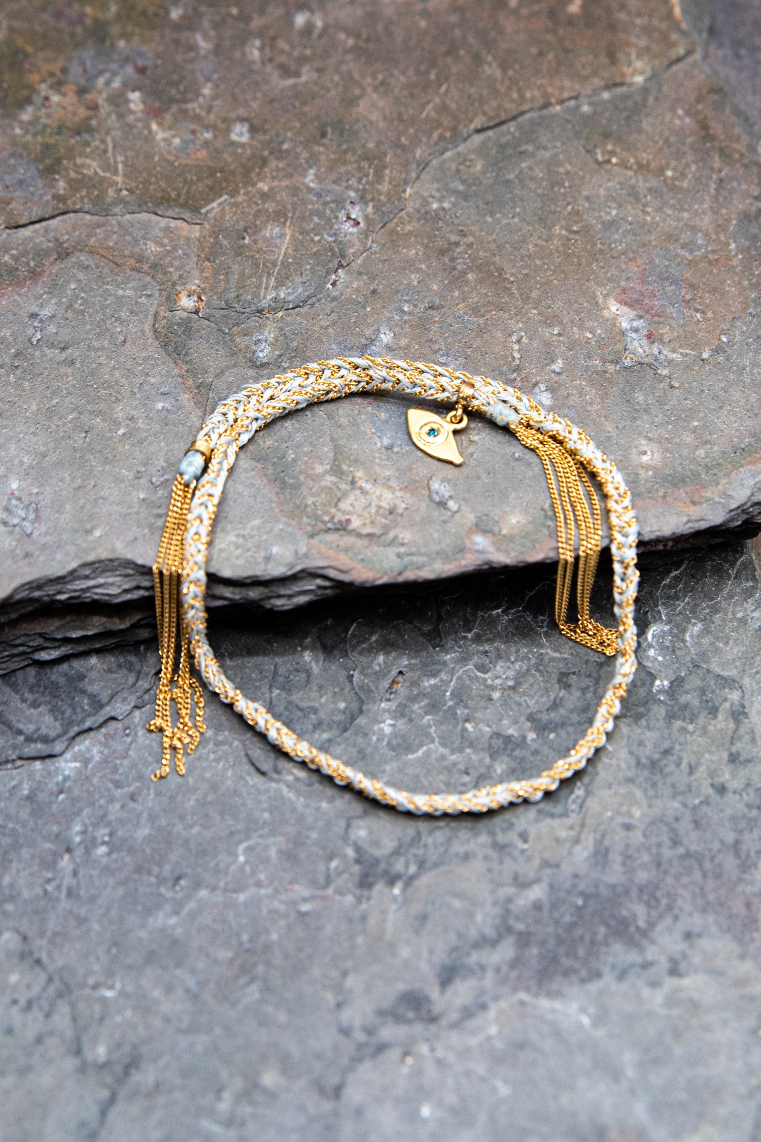 Carolina Bucci "Lucky Protection" Armband mit Evil-Eye-Anhänger
