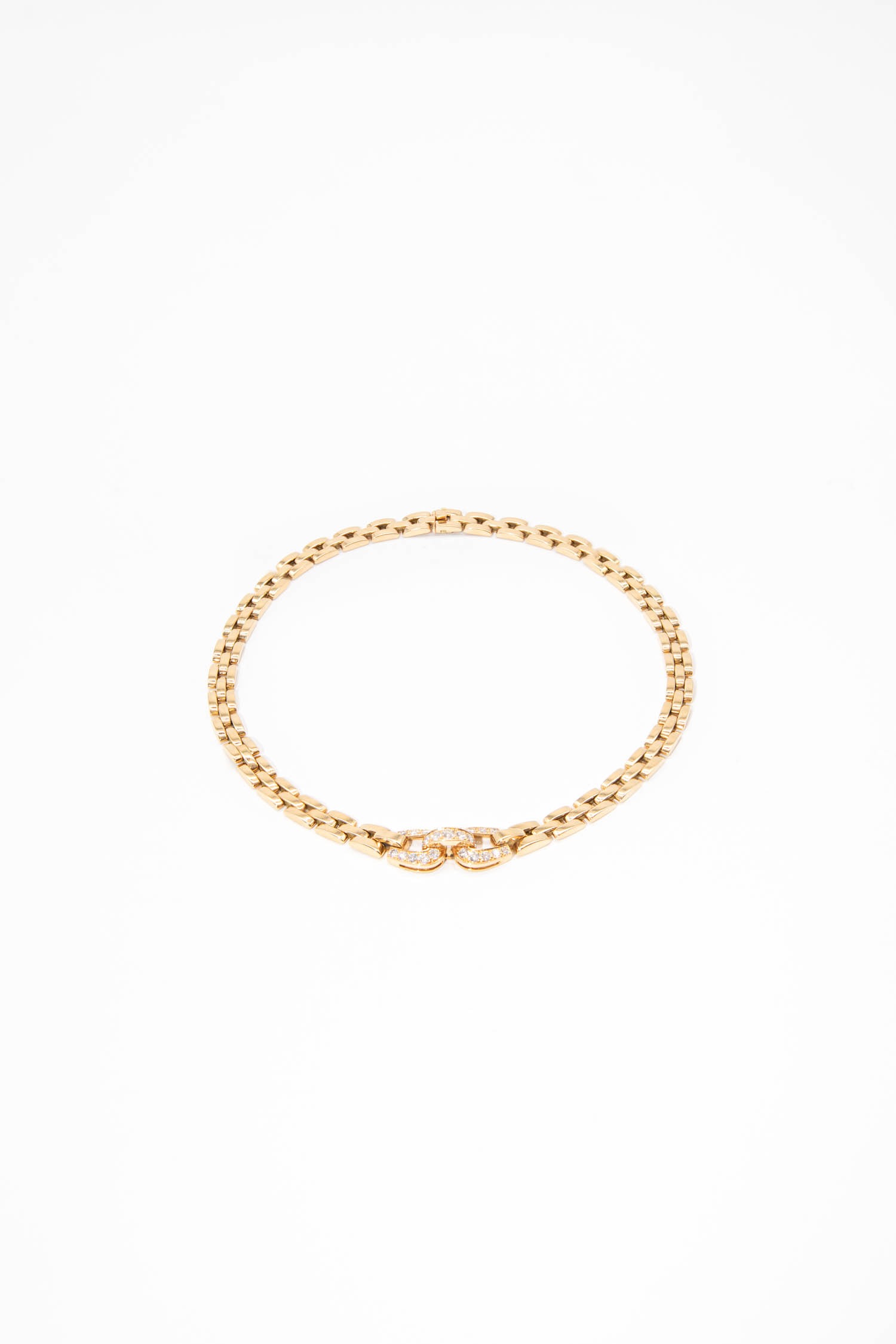 Cartier "Maillon Panthère" Halskette mit Diamanten in Gold