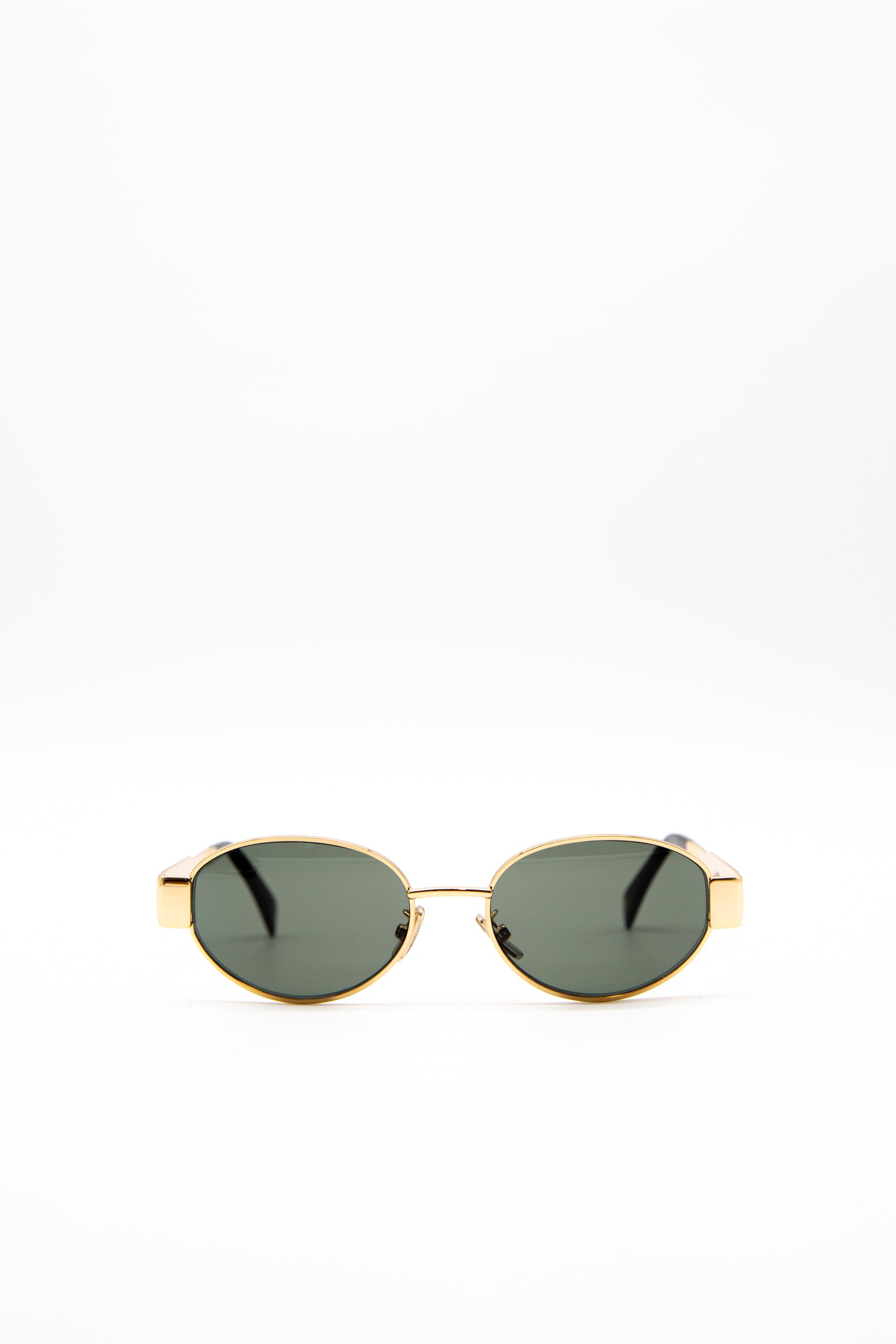 Celine "Triomphe" Sonnenbrille mit Metallrahmen in Gold