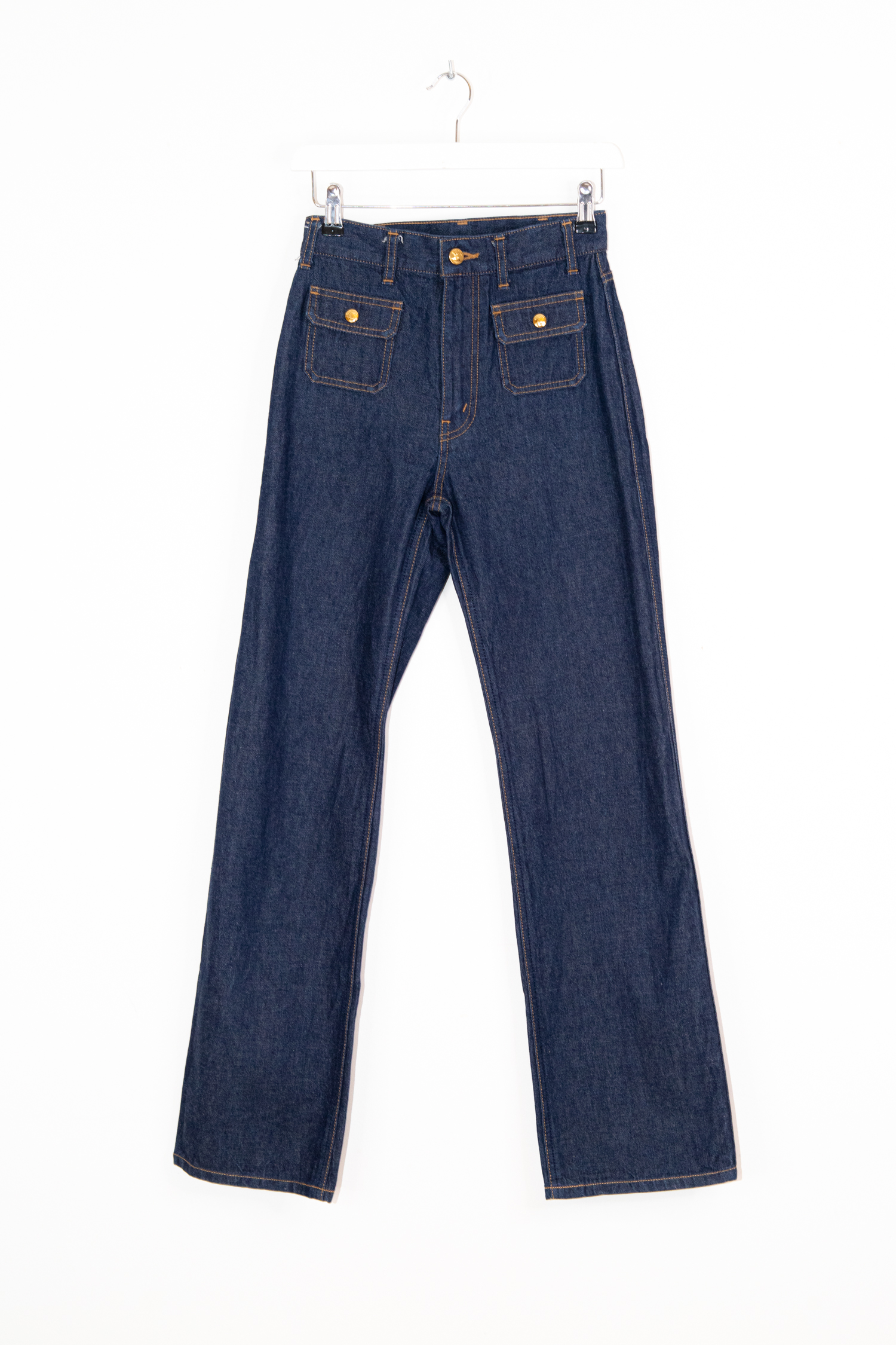 Celine Jeans in Dunkelbau und Gold