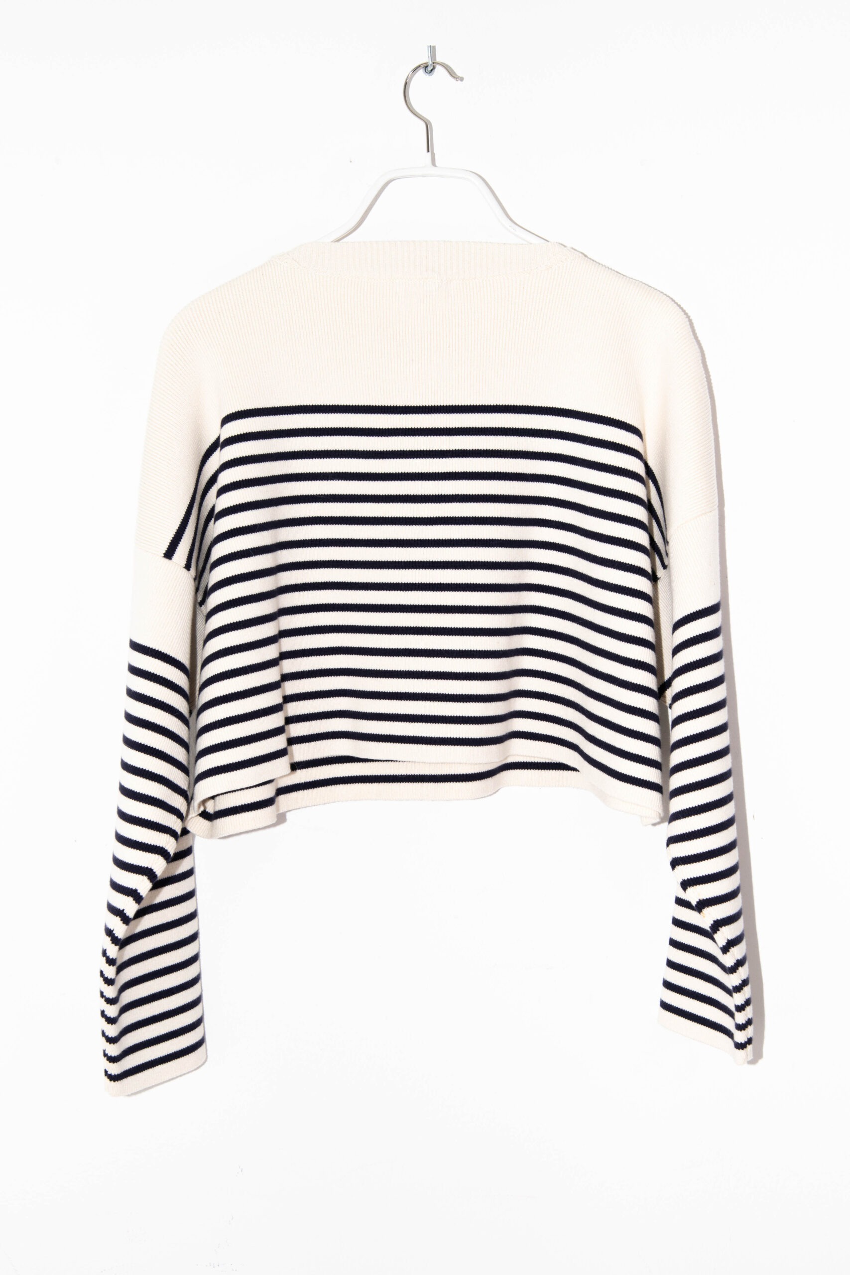 Celine Strickpullover mit Streifen in Dunkelblau und Ecru