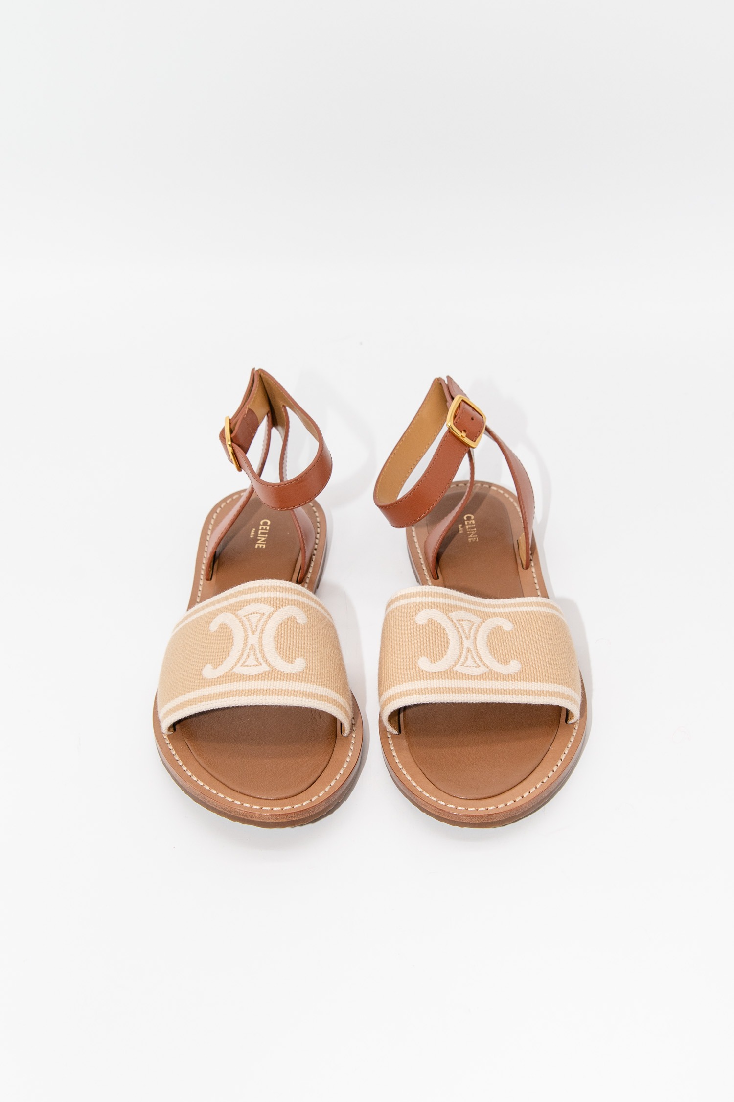 Celine "Lympia" Sandalen in Brauntönen