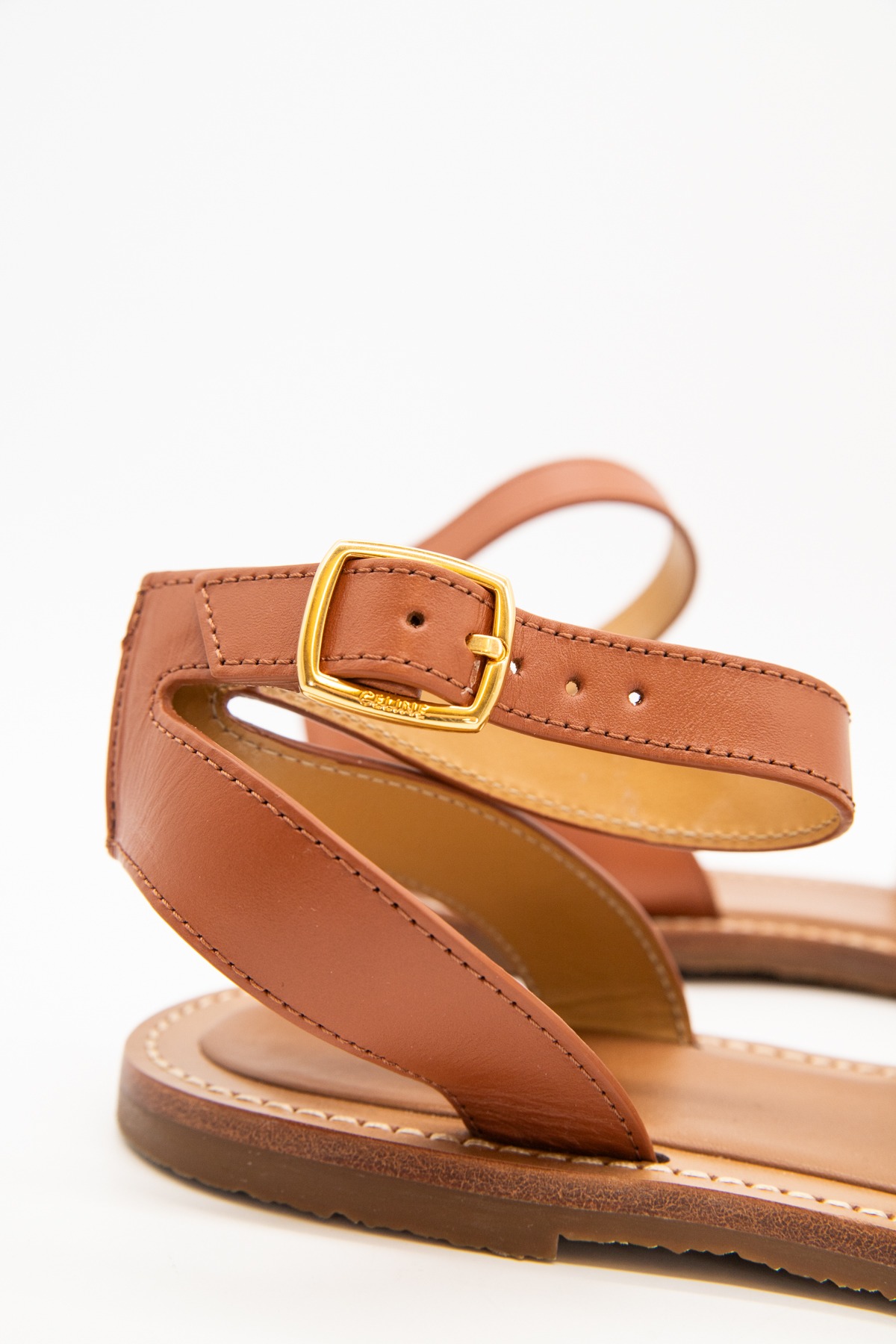 Celine "Lympia" Sandalen in Beige und Hellbraun