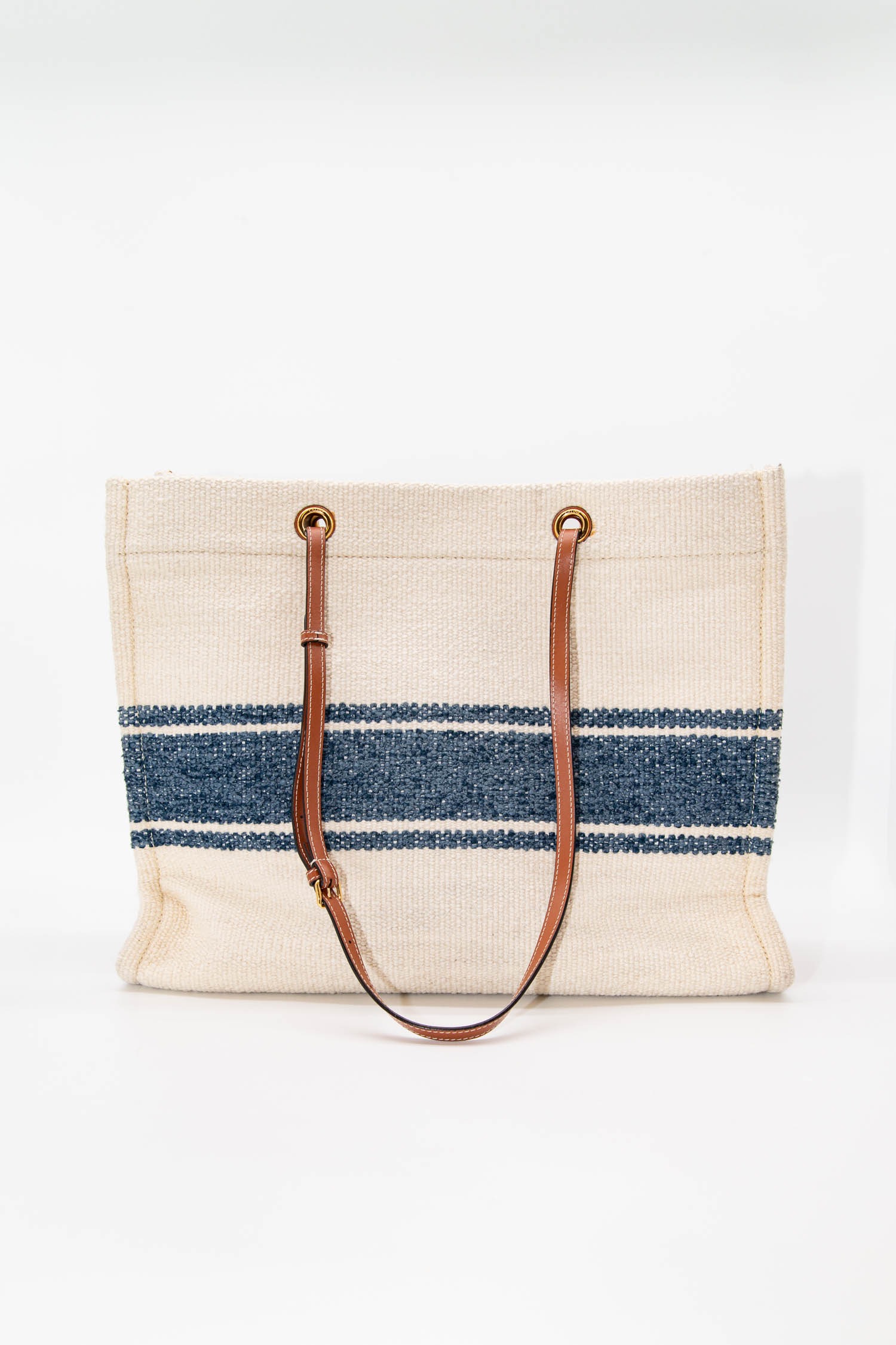 Celine "2020 Canvas Plein Soleil Horizontal Cabas Tote Bag" in Ecru