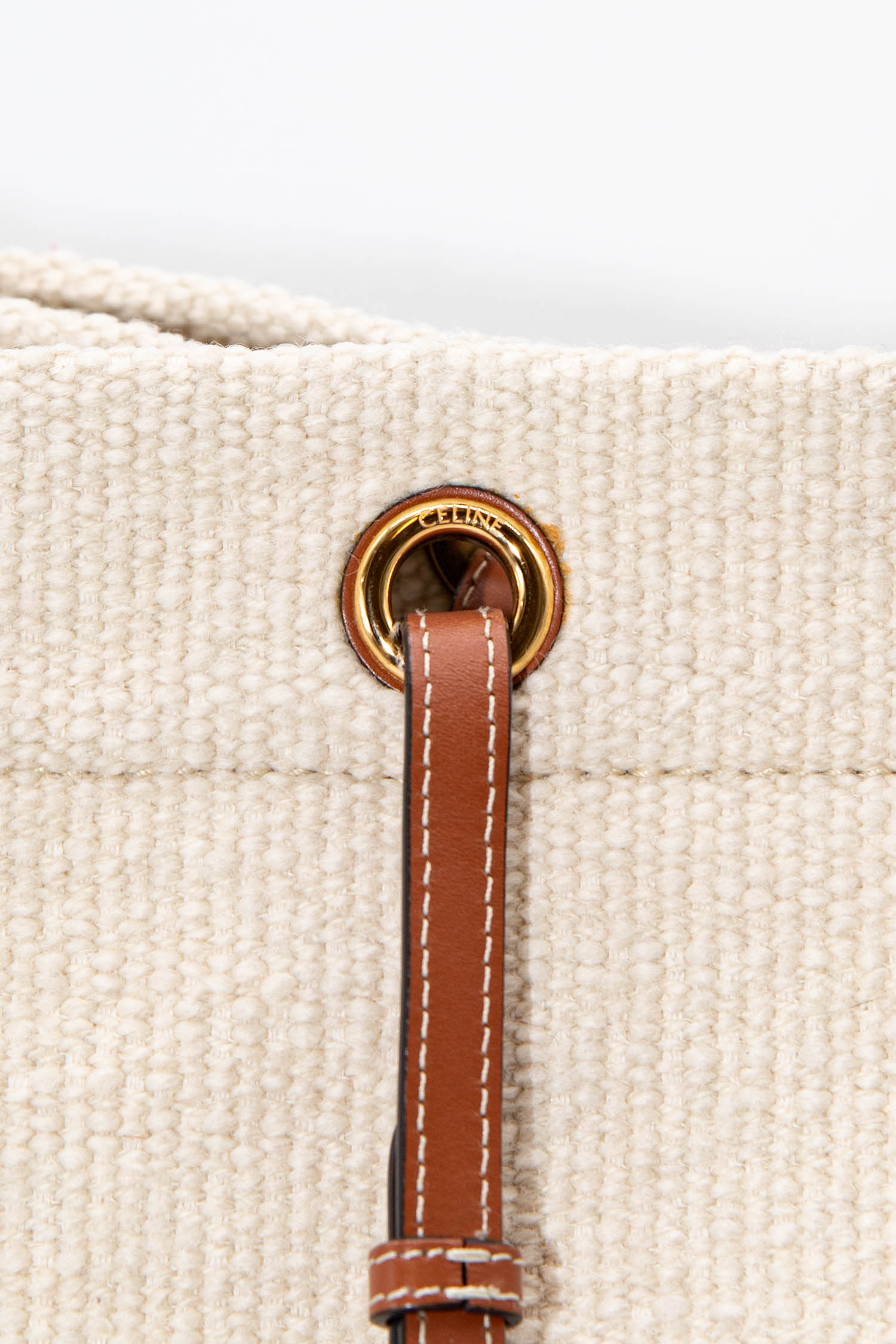 Celine "2020 Canvas Plein Soleil Horizontal Cabas Tote Bag" in Ecru
