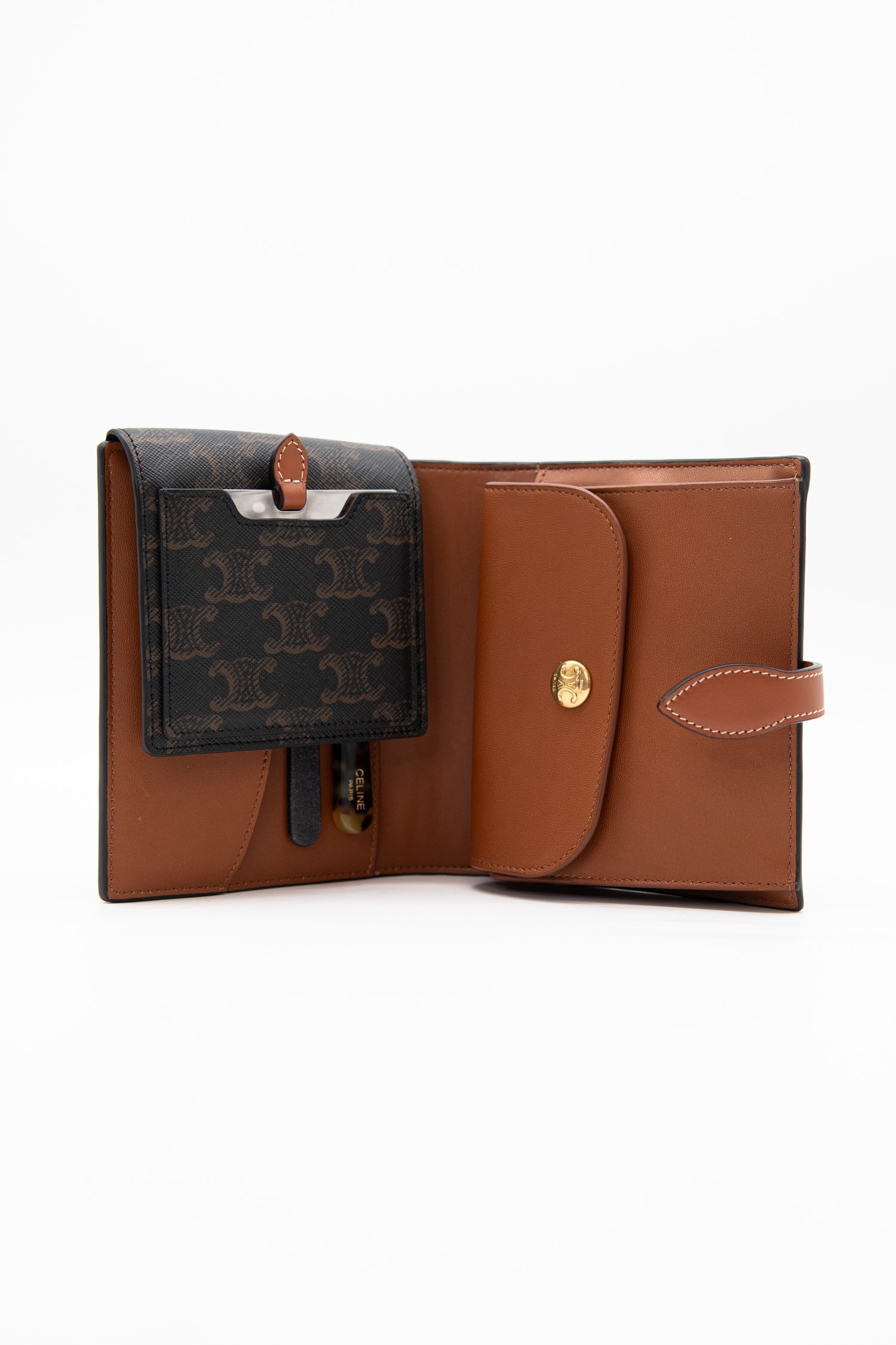 Celine Reisekit mit Triomphe-Muster in Dunkelbraun