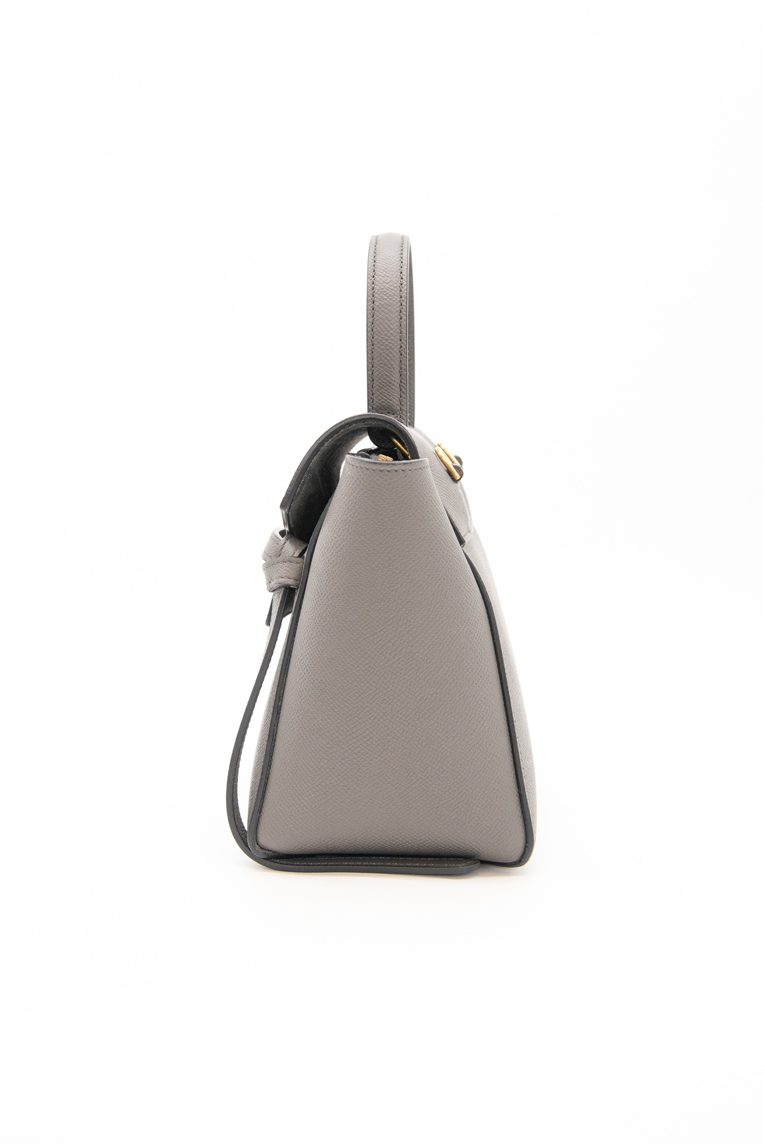 Celine "Nano Belt Bag" in Dunkelgrau und Gold