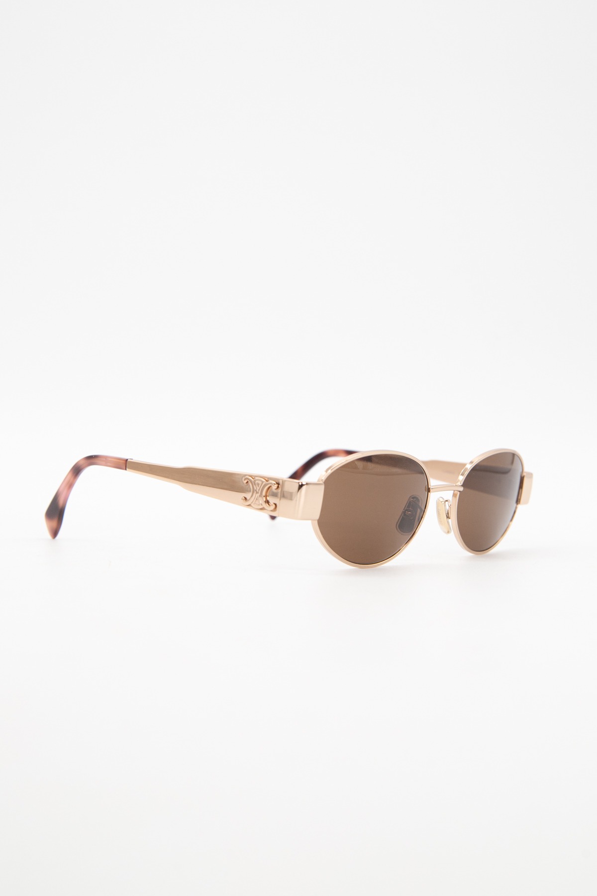 Celine „Triomphe Metal 01“ Sonnenbrille in Gold und Braun