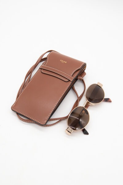 Celine „Triomphe Metal 01“ Sonnenbrille in Gold und Braun