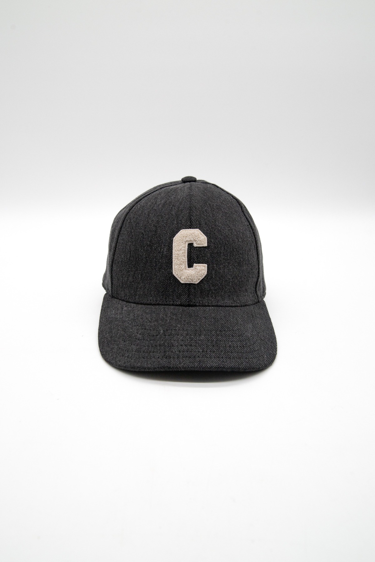 Celine Baseballkappe in Anthrazit und Ecru