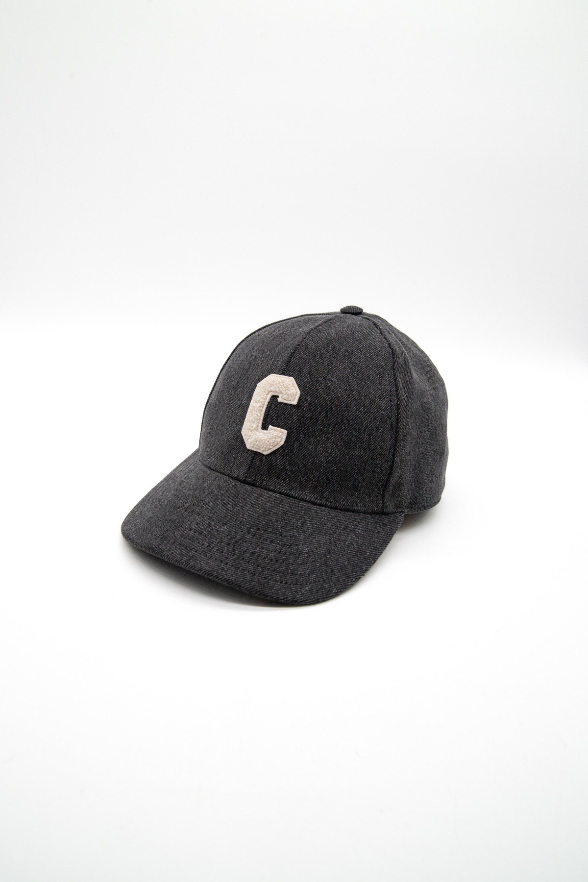 Celine Baseballkappe in Anthrazit und Ecru