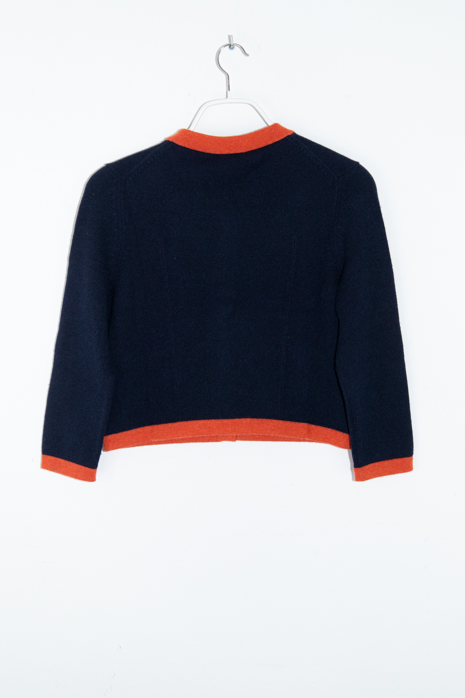 Chanel Strickjacke in Dunkelblau und Orange