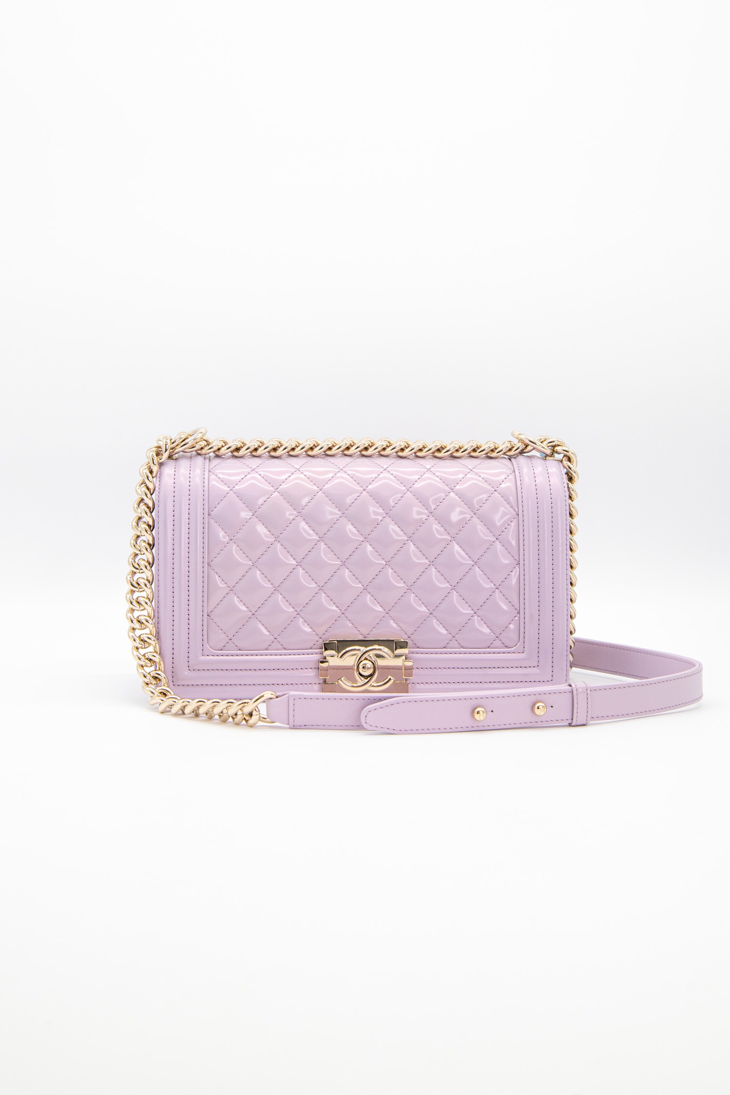 Chanel "Boy Bag" Umhängetasche in Flieder-Lila
