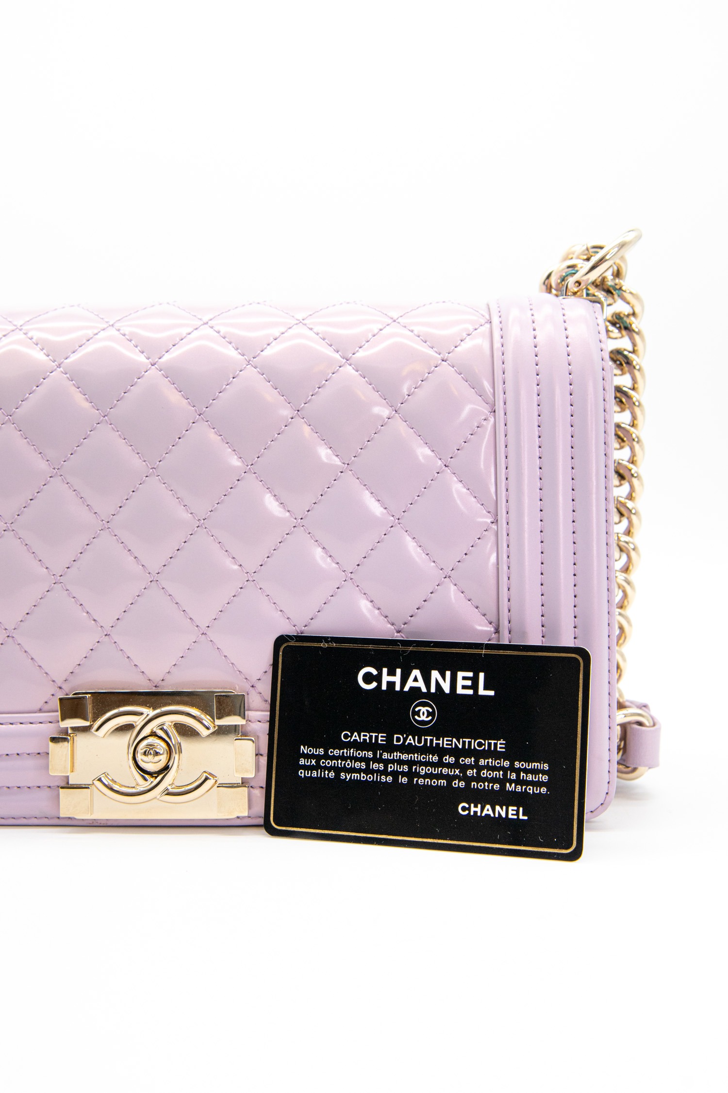 Chanel "Boy Bag" Umhängetasche in Flieder-Lila