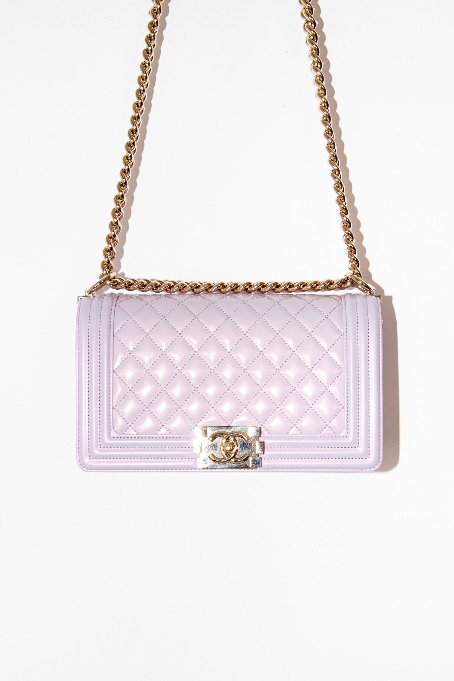 Chanel "Boy Bag" Umhängetasche in Flieder-Lila