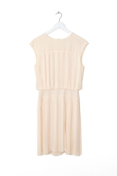 Chanel Minikleid aus Seide in Ecru