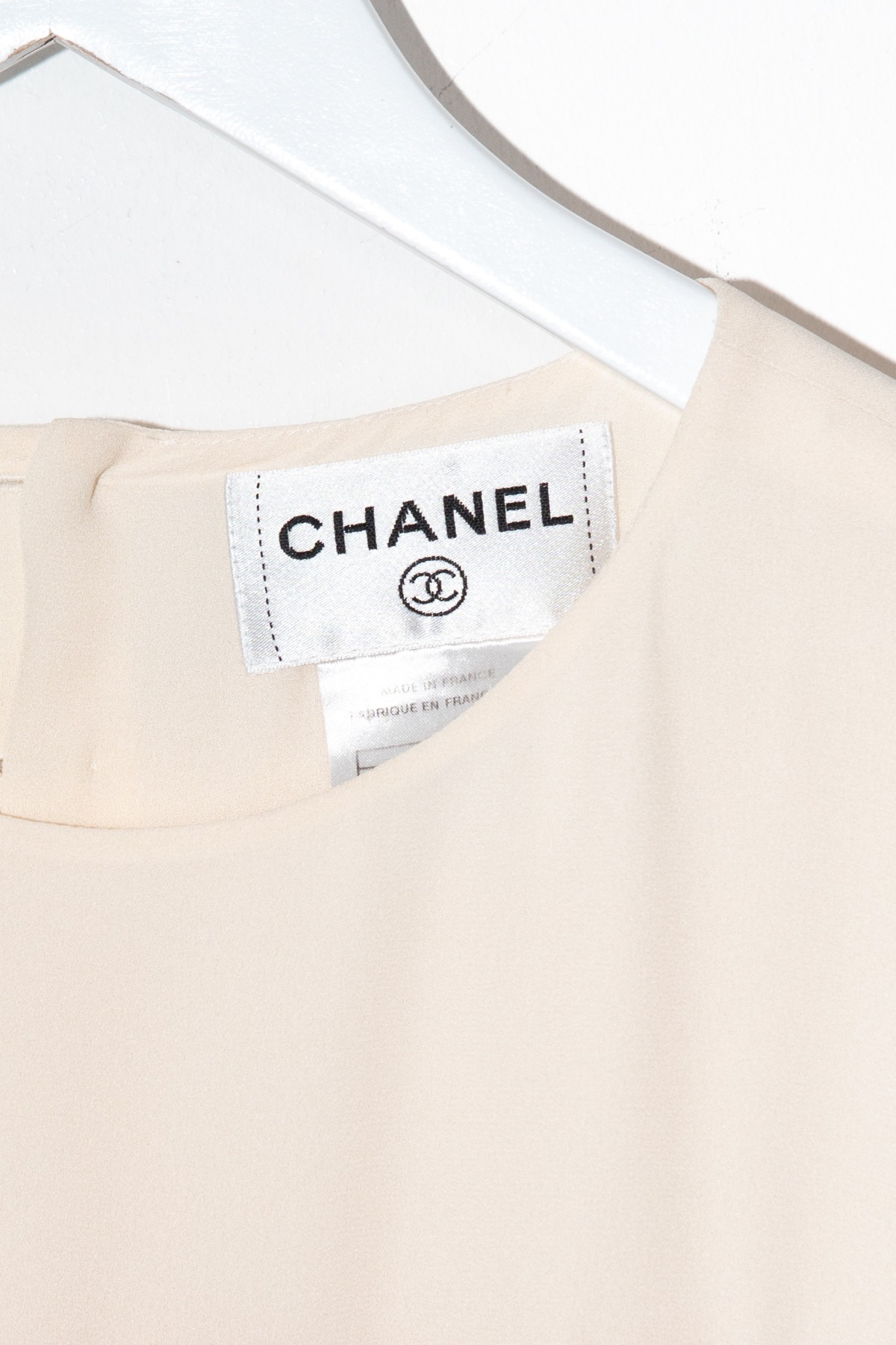 Chanel Minikleid aus Seide in Ecru