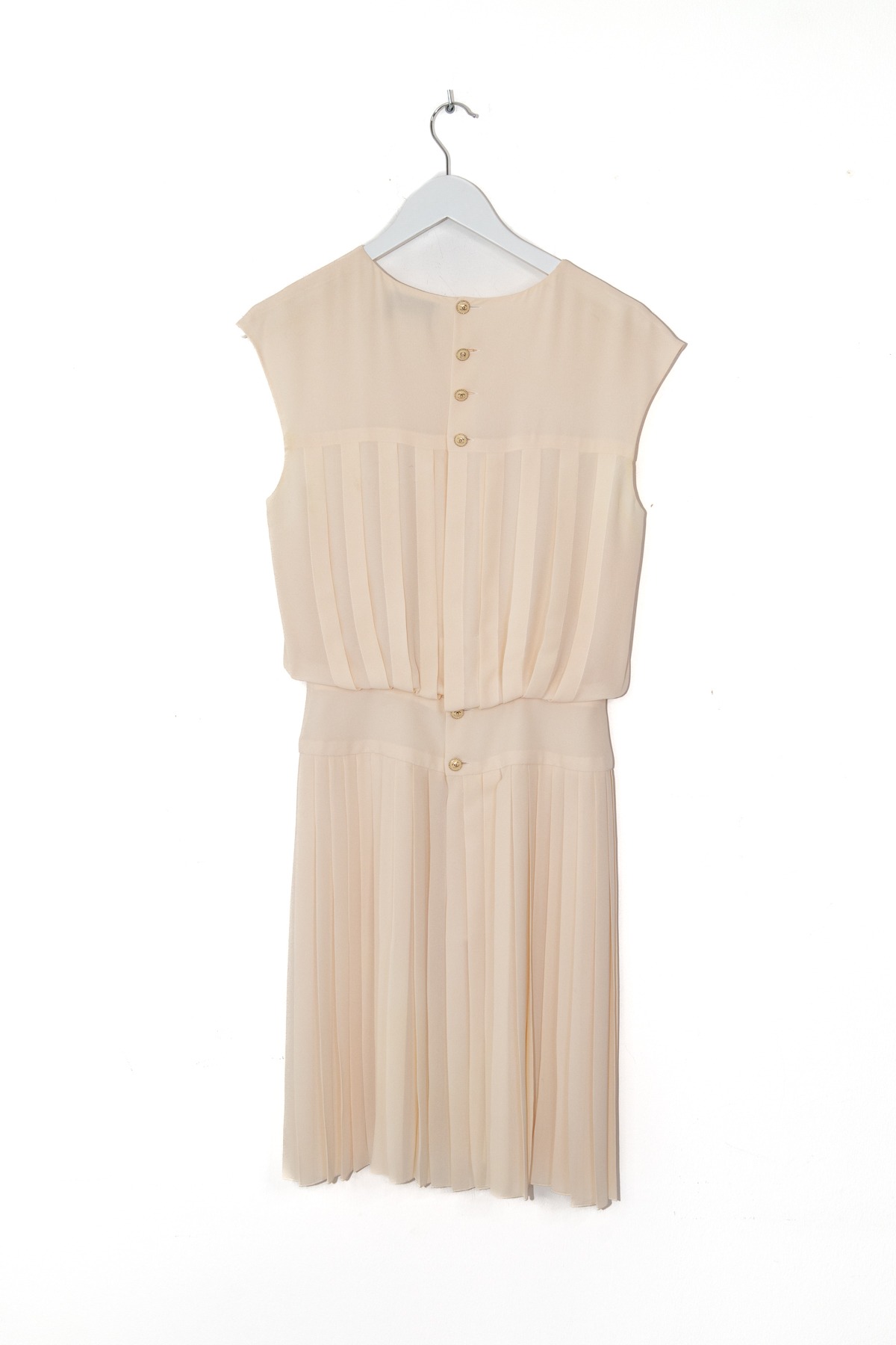 Chanel Minikleid aus Seide in Ecru