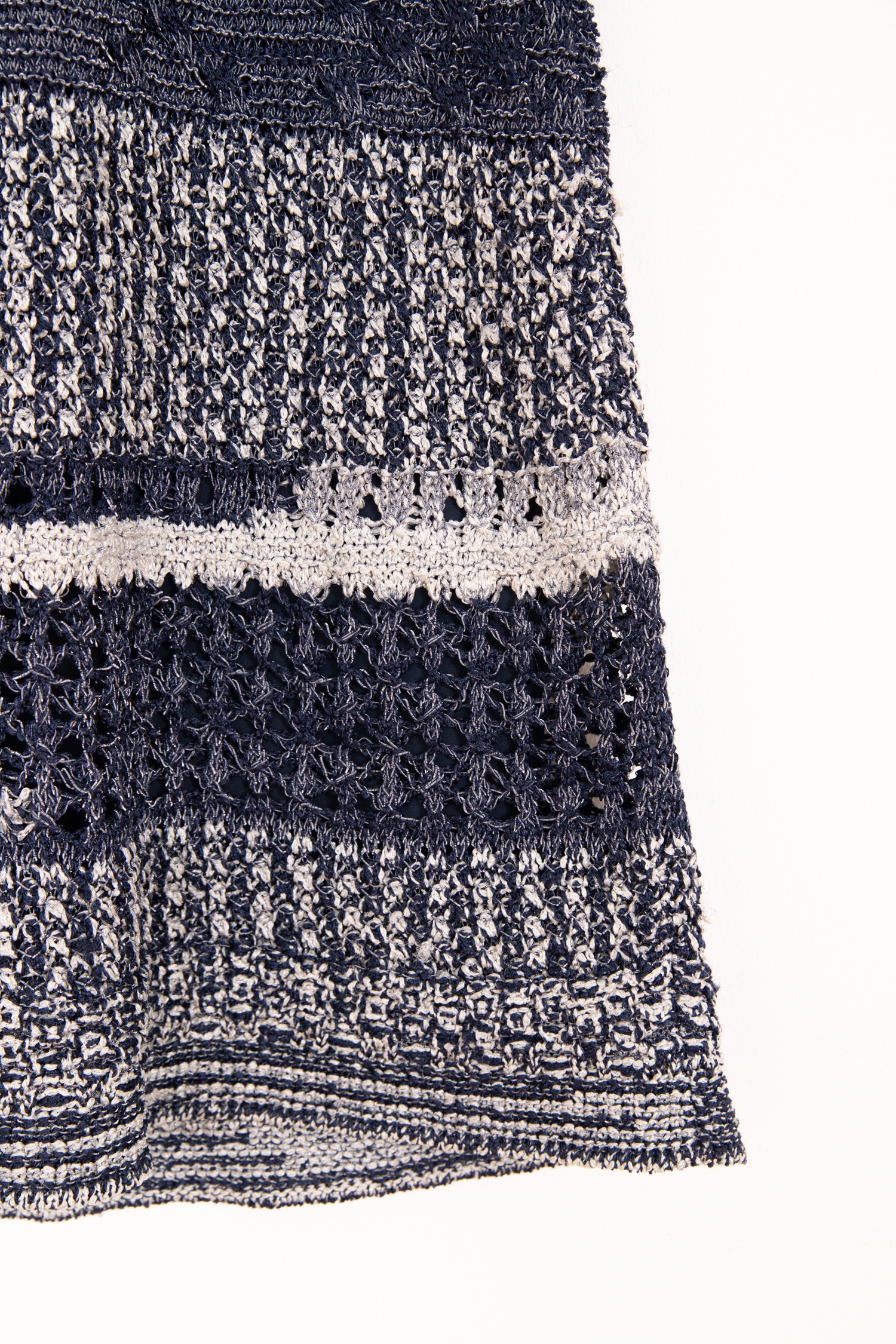 Chanel Strickkleid in Marineblau und Silber