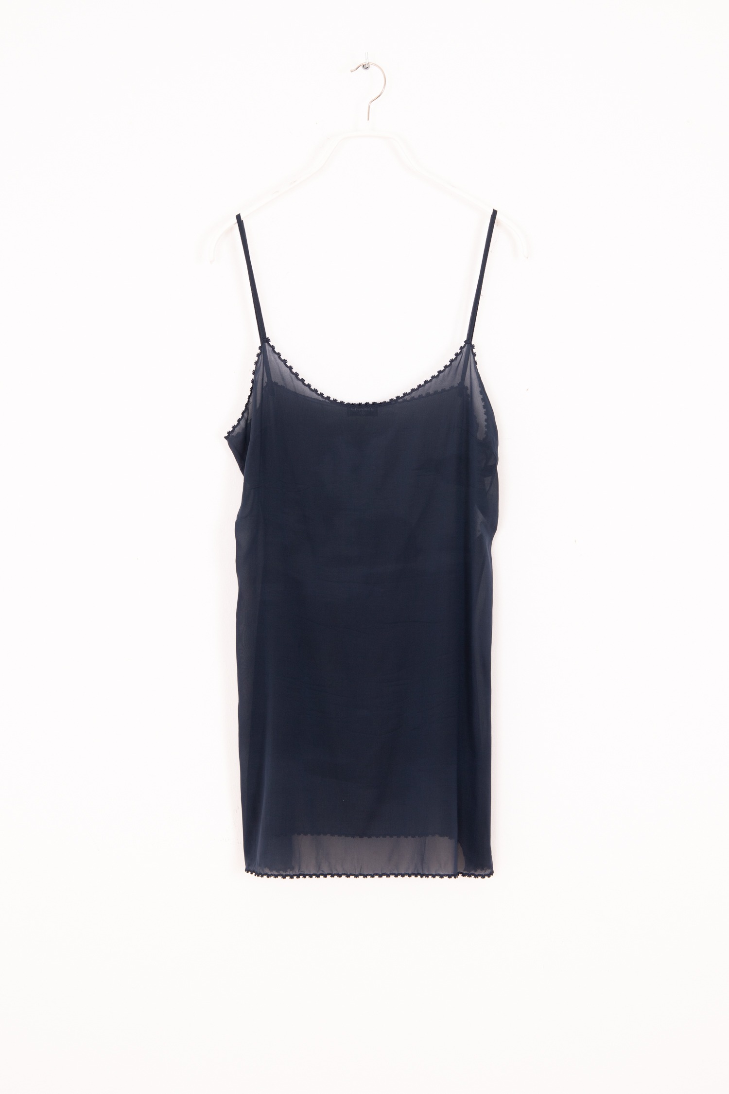 Chanel Strickkleid in Marineblau und Silber