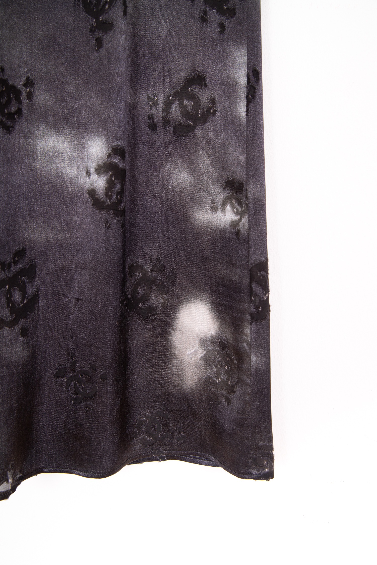 Chanel Midirock in Anthrazit und Schwarz