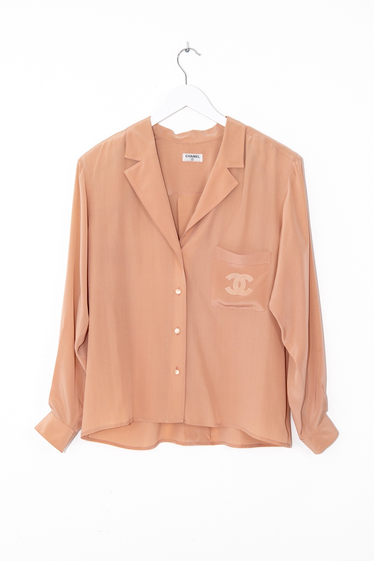 Chanel Vintage Set aus Seide in Altrosa