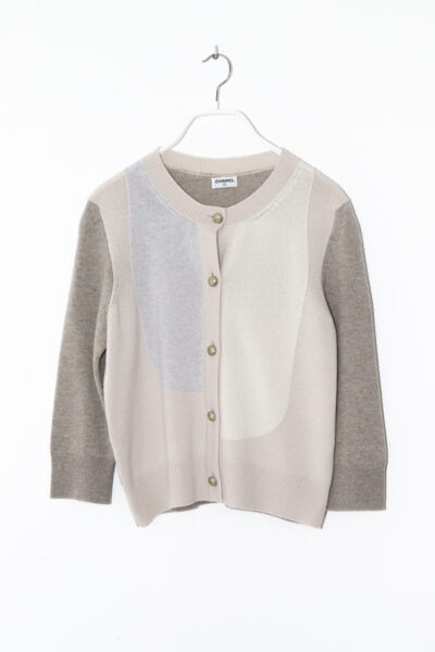 Chanel Strickjacke in Beige und Hellgrau