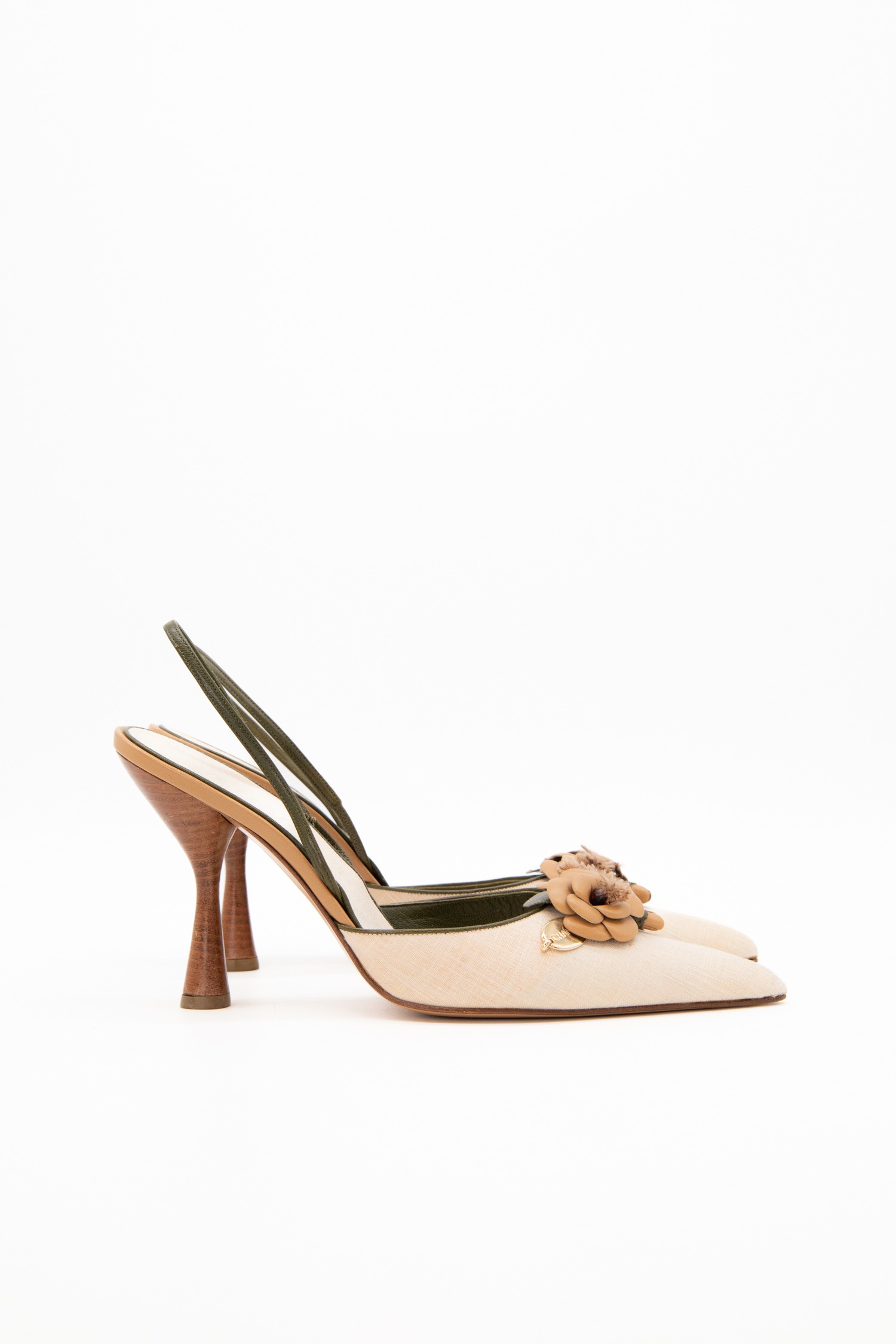Chanel Vintage Pumps in Ecru, Beige und Braun