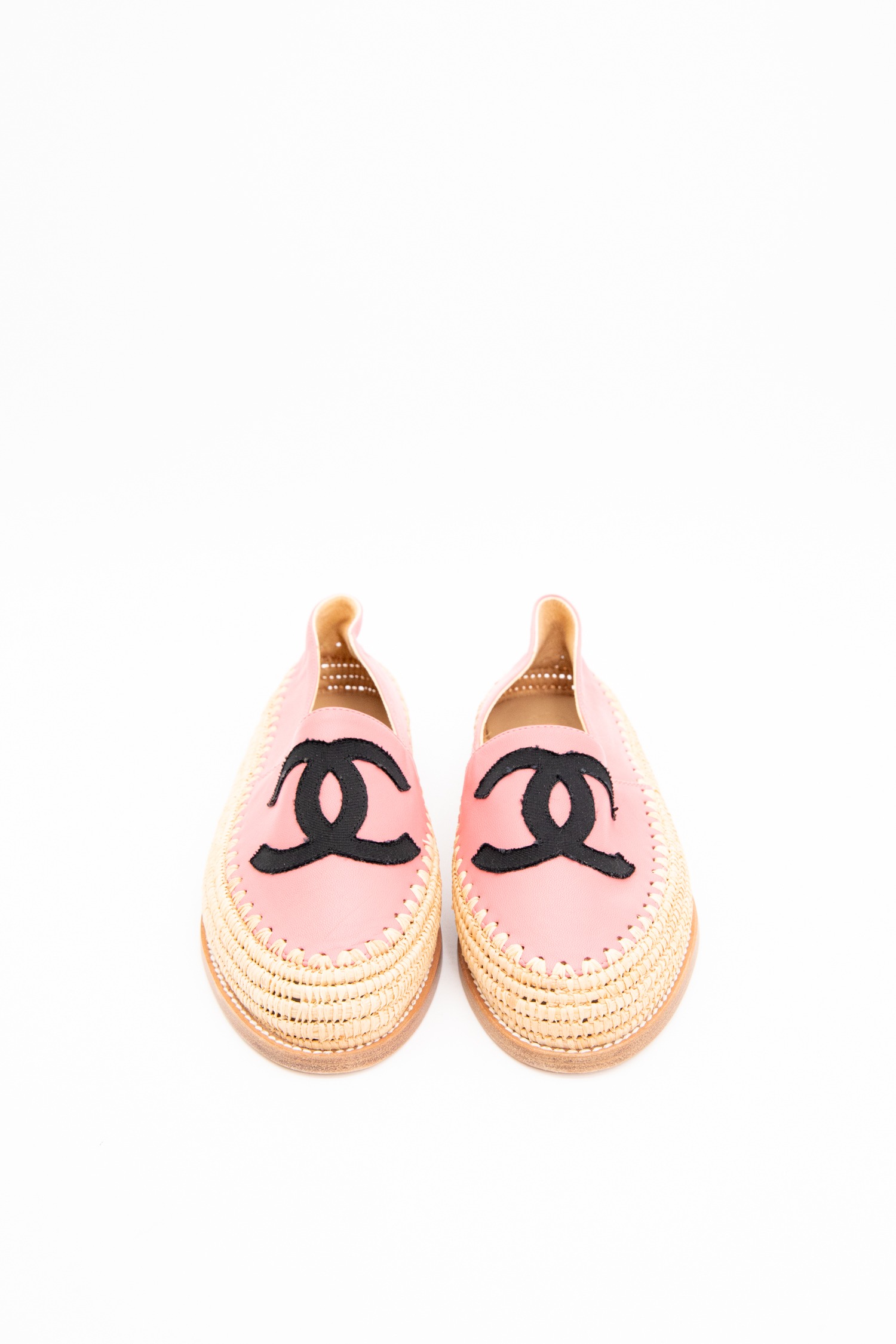 Chanel Espandrille in Pink, Natur und Schwarz