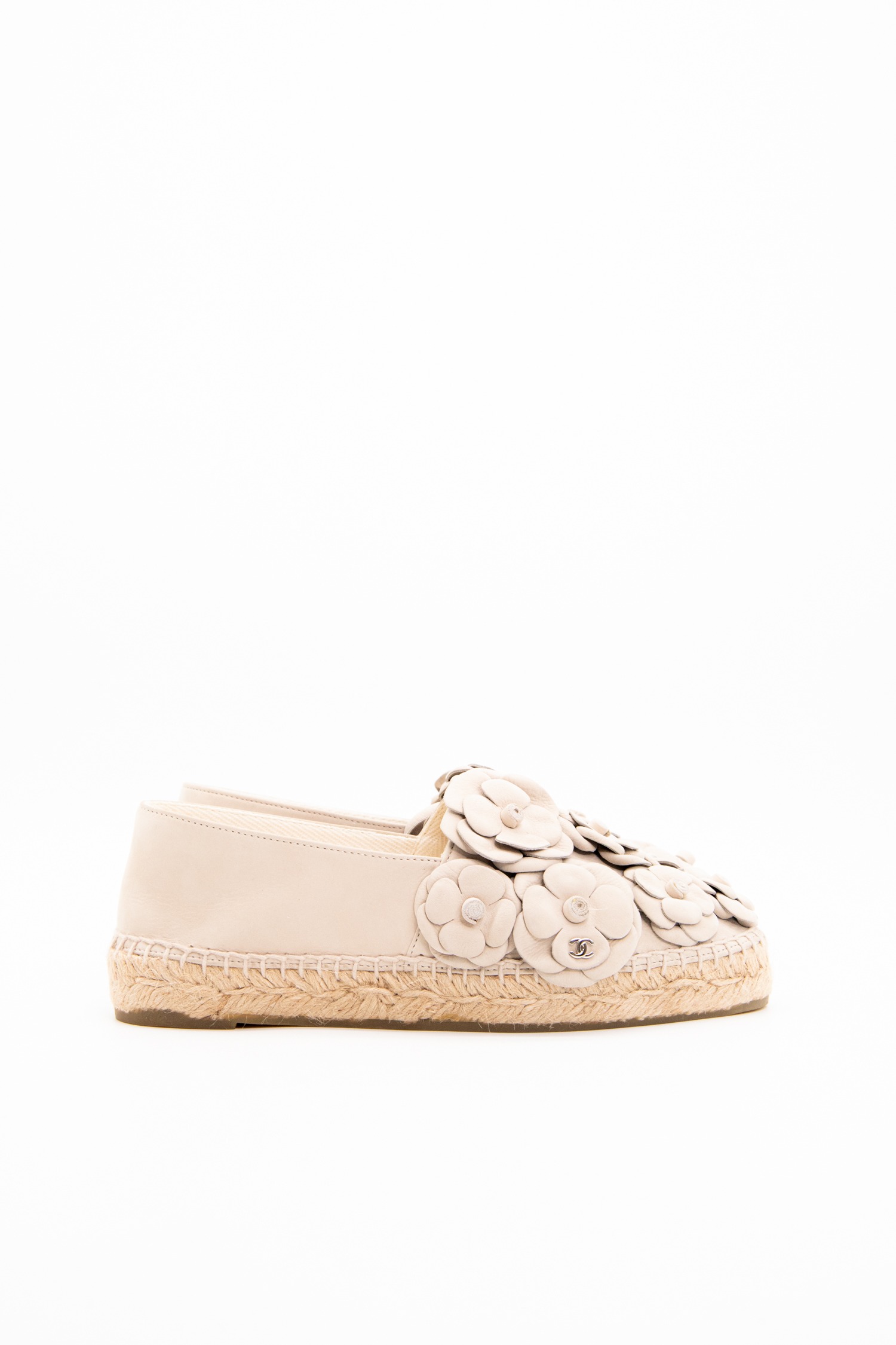 Chanel Espandrilles in Hellgrau und Natur