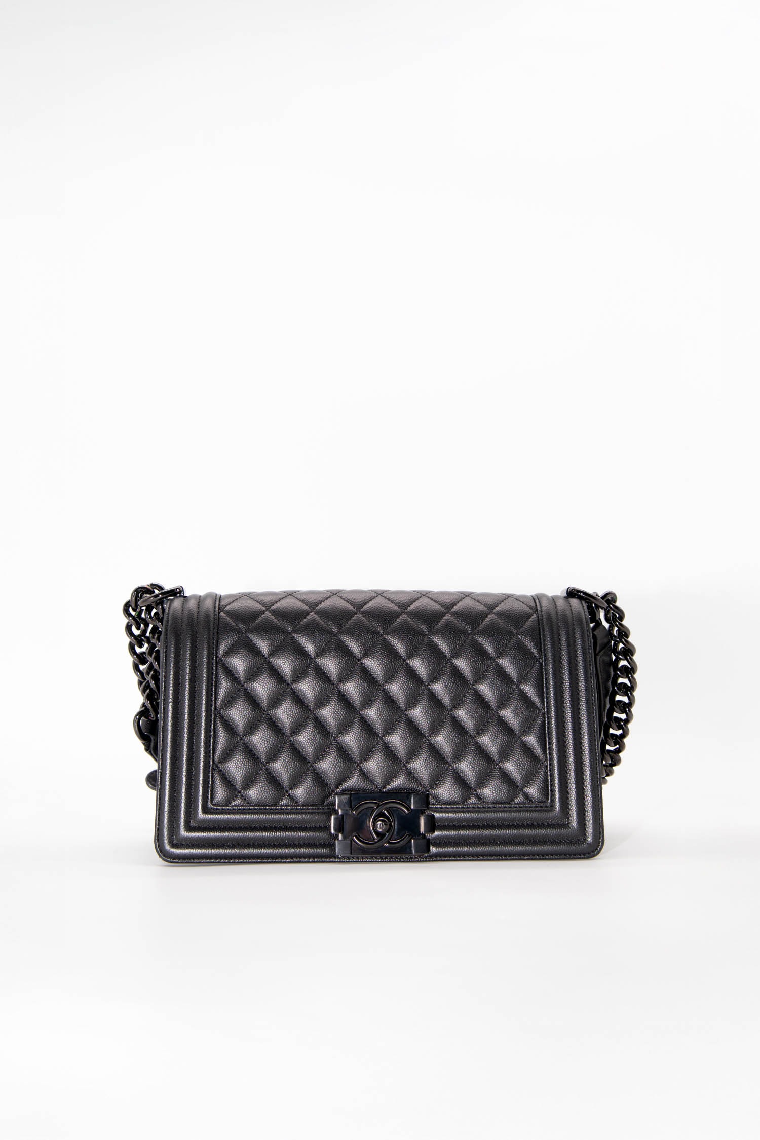Chanel "Boy" Umhängetasche in Schwarz