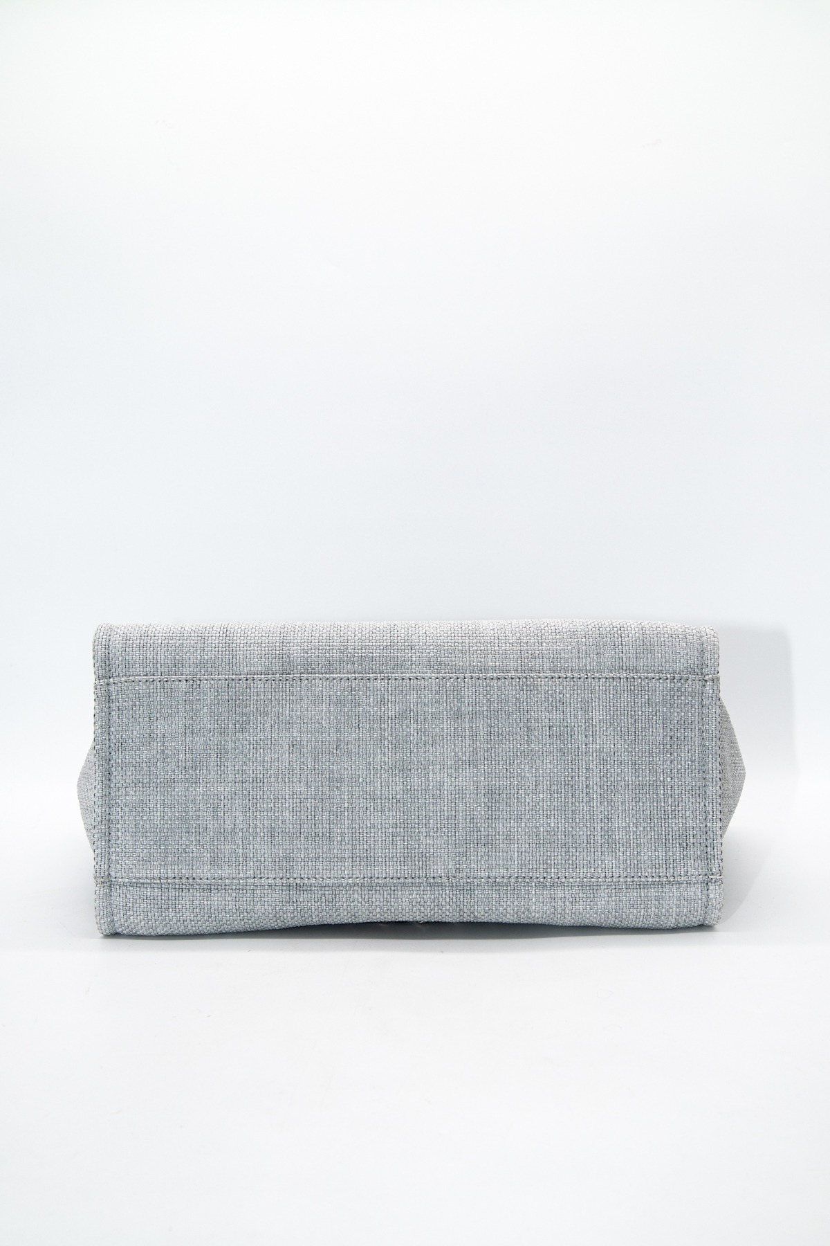 Chanel "Deauville" Shopper in Grau, Schwarz und Silber