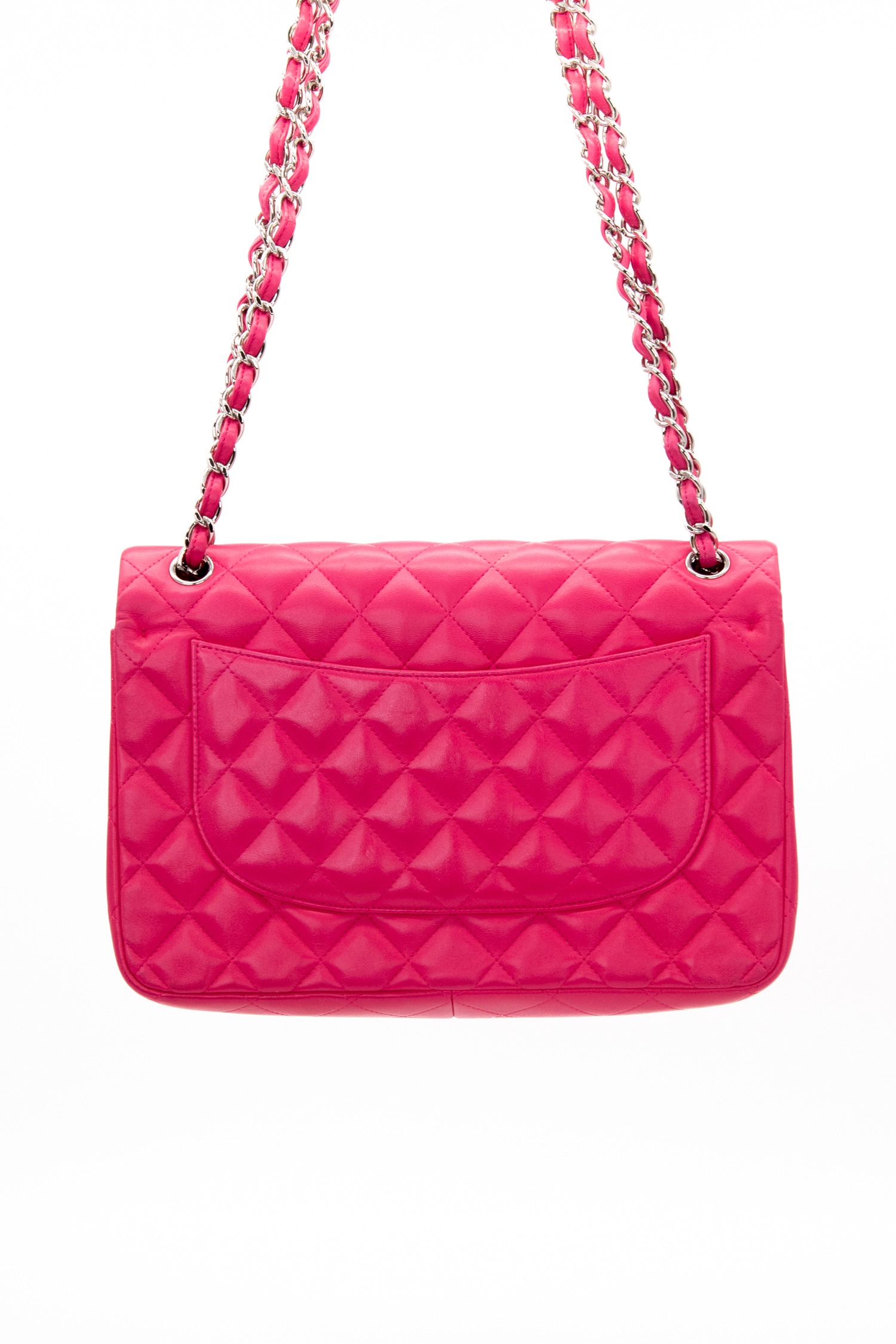 Chanel "Classic Jumbo Double Flap Bag" in Pink