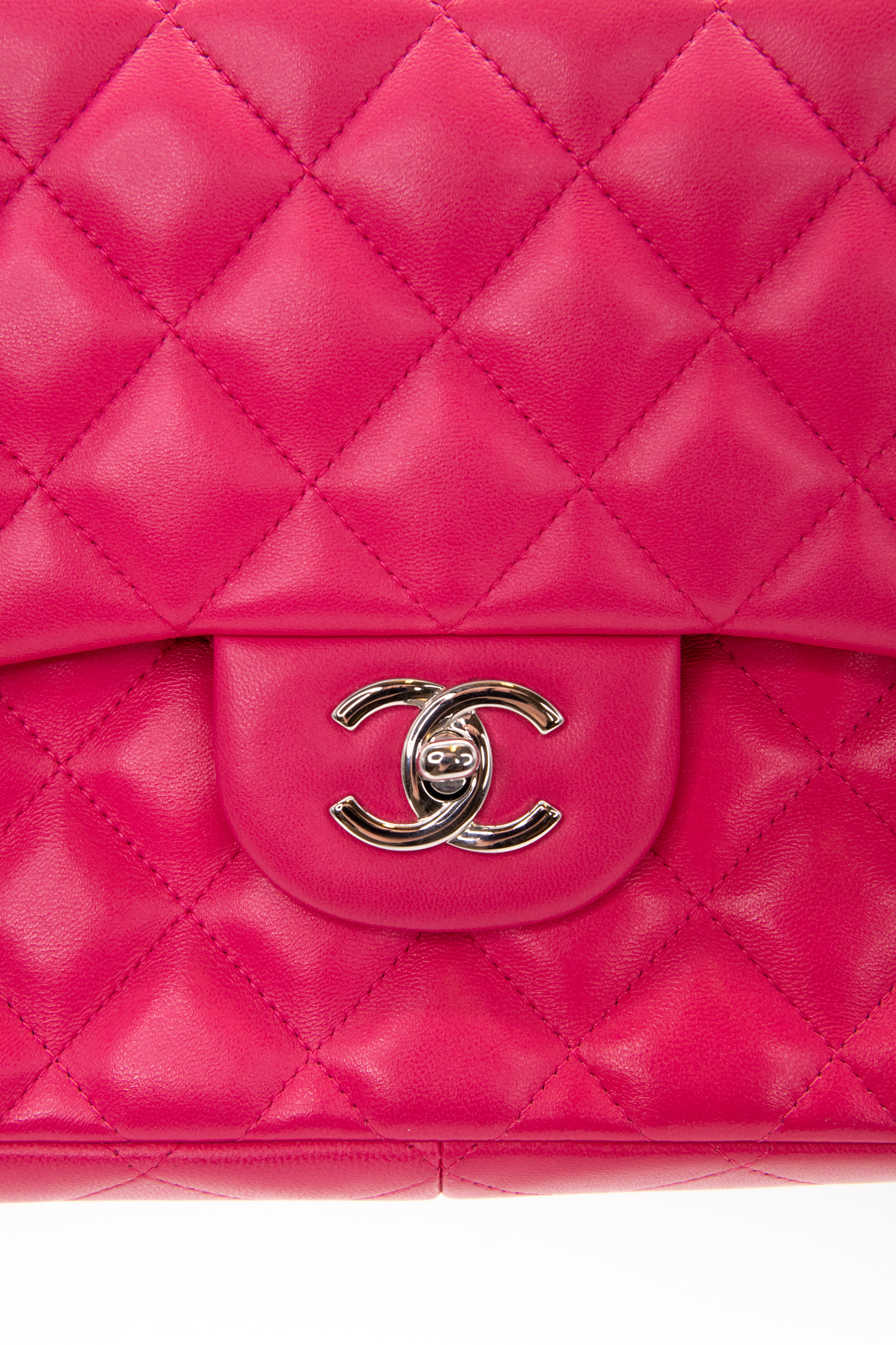 Chanel "Classic Jumbo Double Flap Bag" in Pink