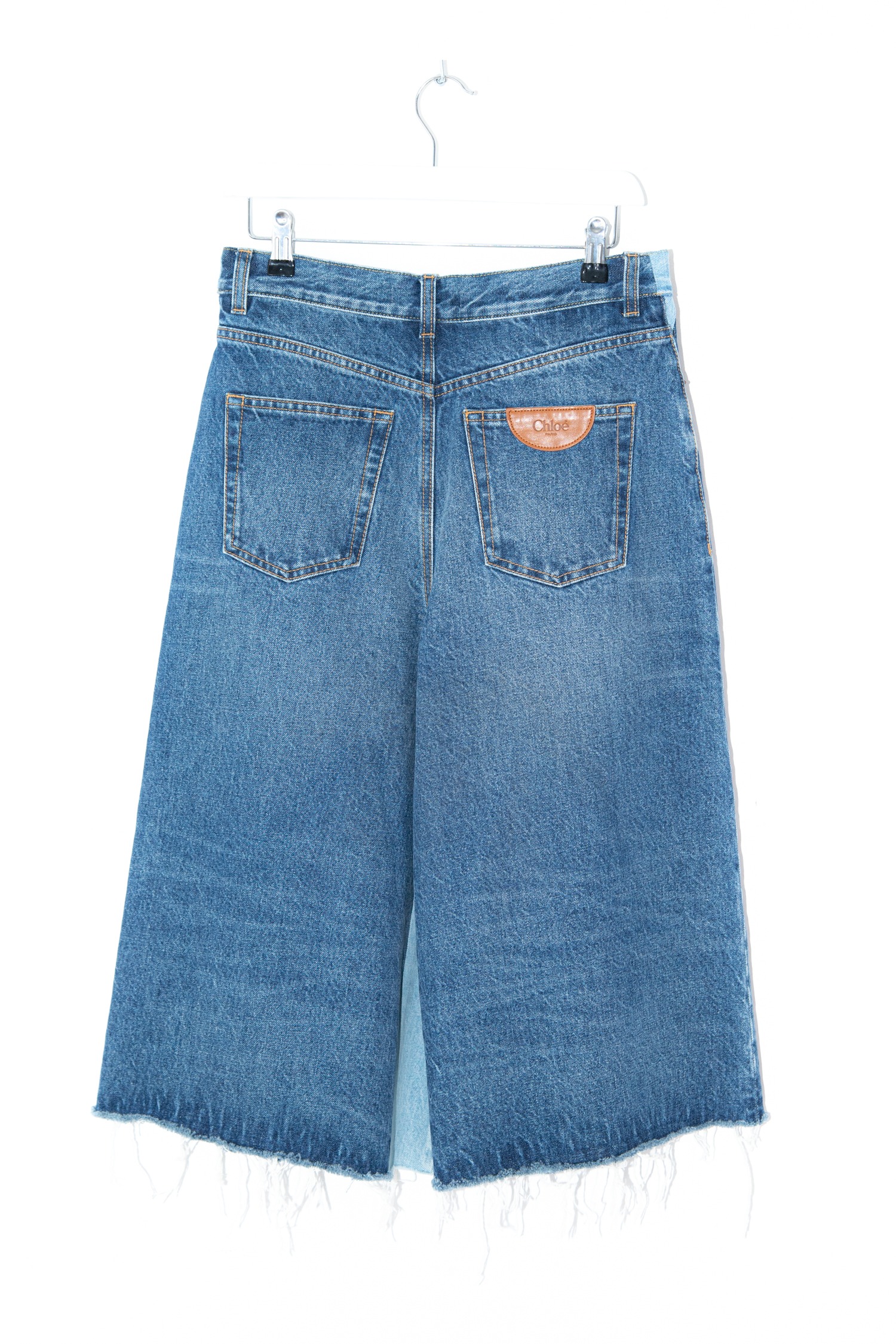 Chloé Jeans-Shorts im Patchwork-Look in Blau