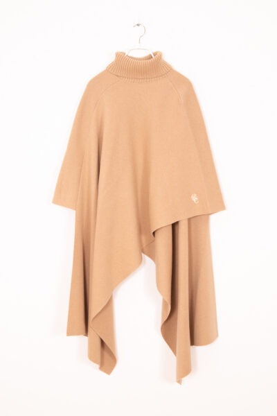 Chloé Asymmetrischer Poncho aus Kaschmir in Camel
