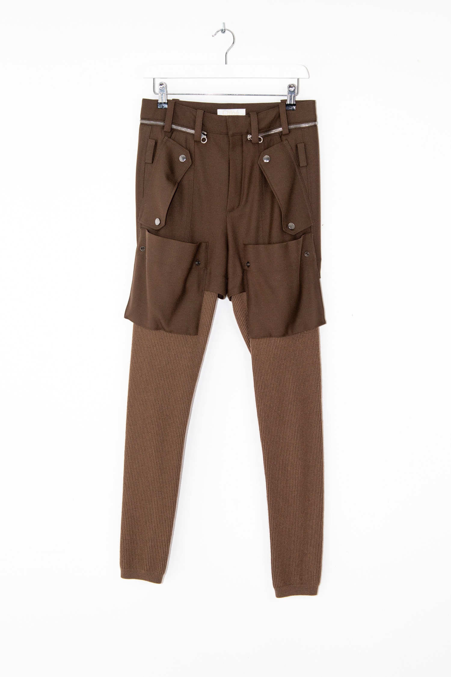 Chloé Strickhose mit Taschen in Braun
