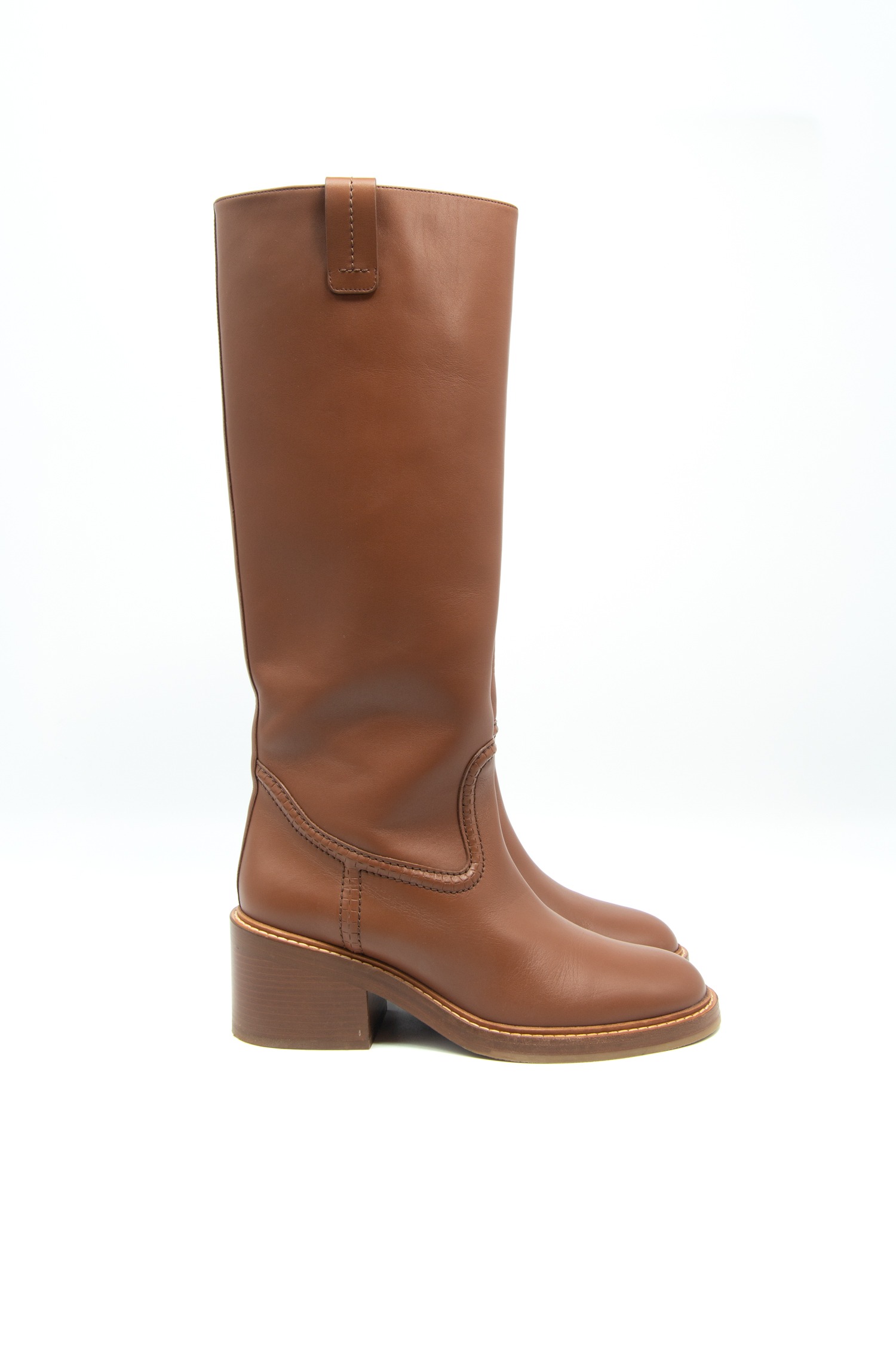 Chloé "Mallo" Stiefel aus Leder in Camel