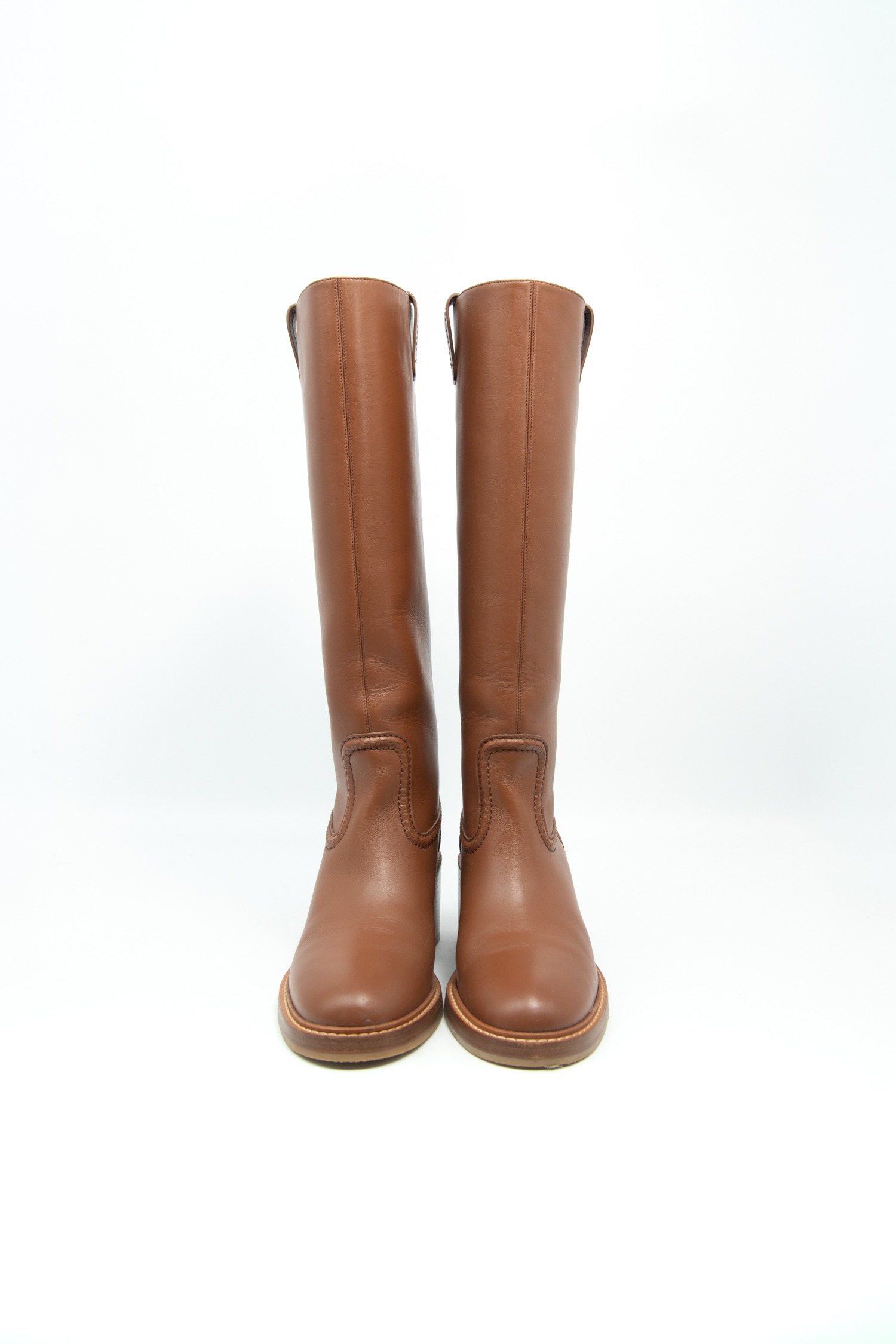 Chloé "Mallo" Stiefel aus Leder in Camel