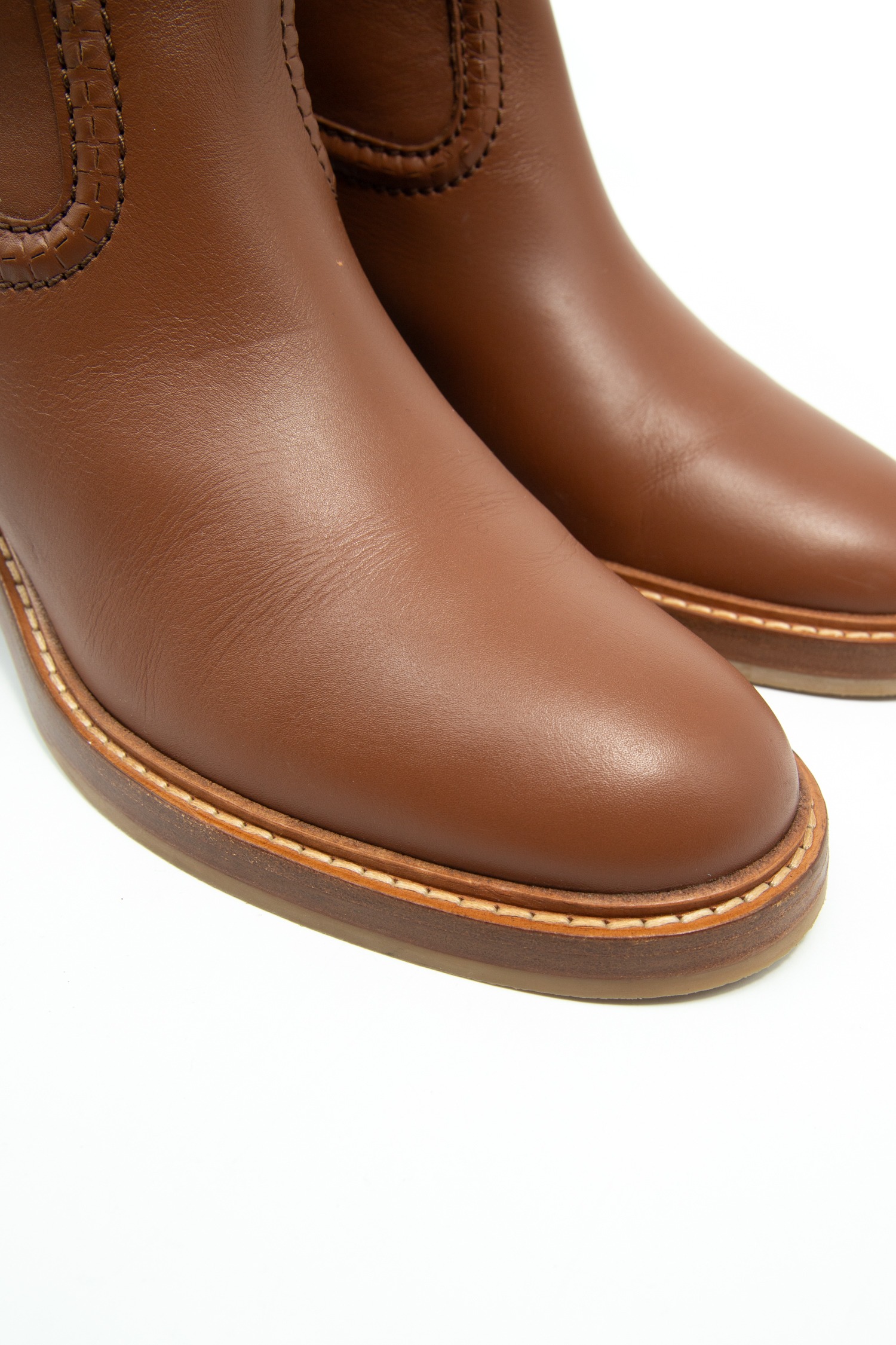 Chloé "Mallo" Stiefel aus Leder in Camel