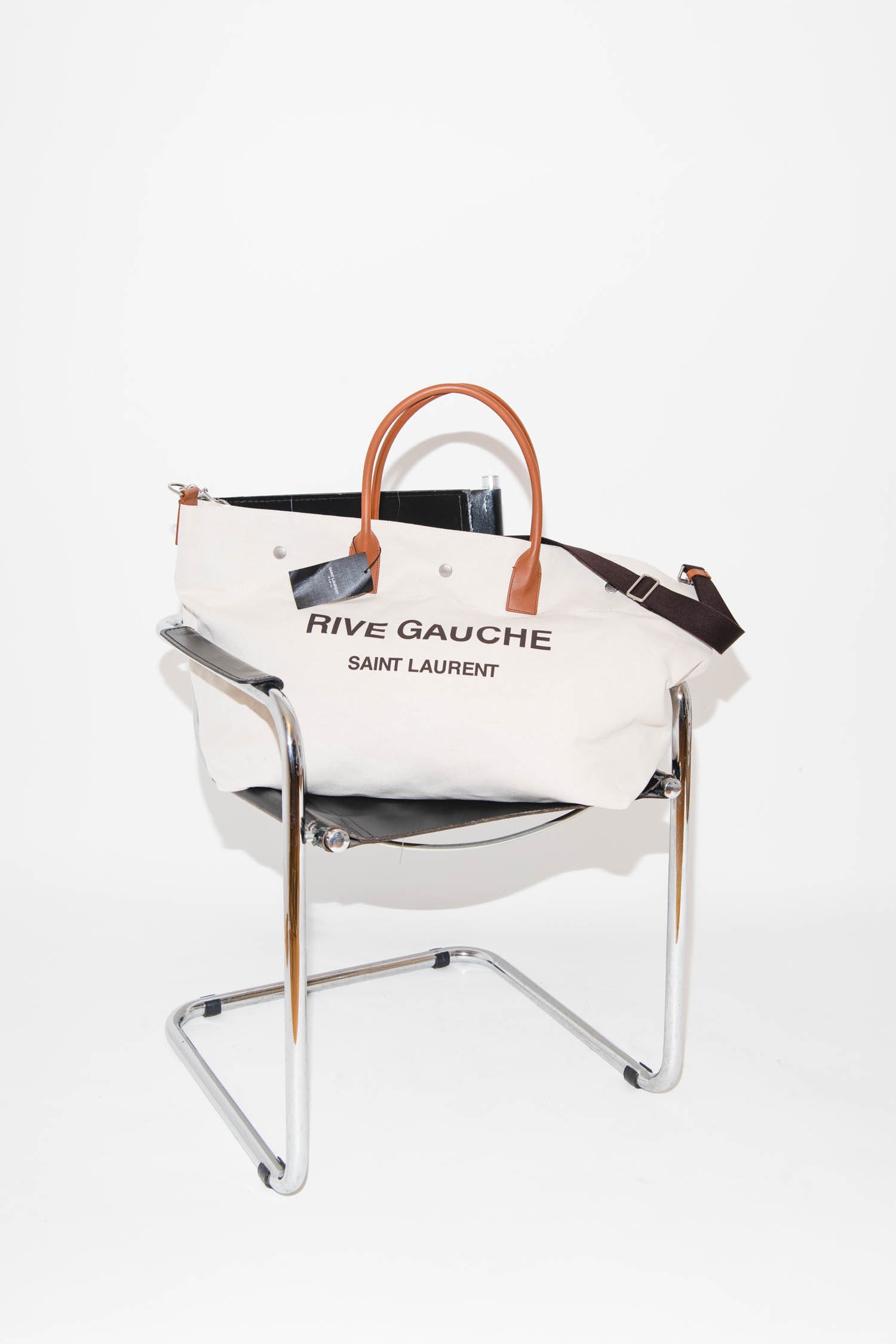 Saint Laurent "Rive Gauche" Reisetasche in Beige