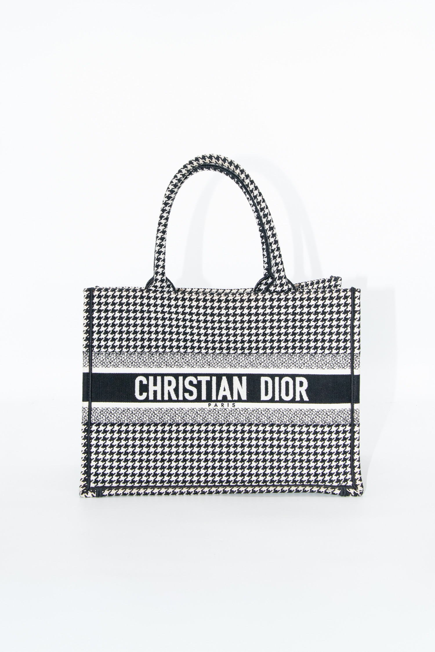 Christian Dior "Book Medium Tote Bag" Shopper mit Hahnentrittmuster