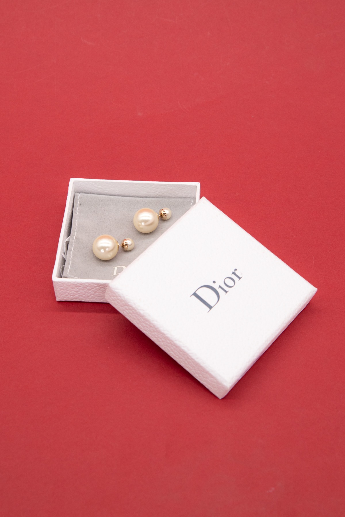 Dior "Tribales" Ohrrringe in Ecru und Gold