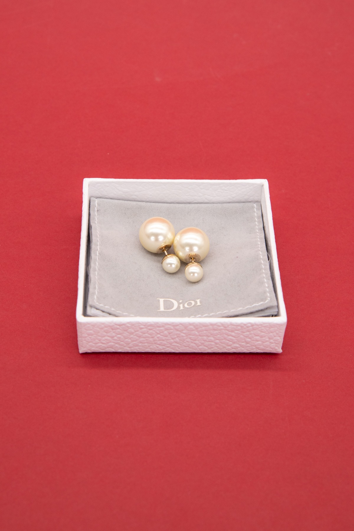 Dior "Tribales" Ohrrringe in Ecru und Gold