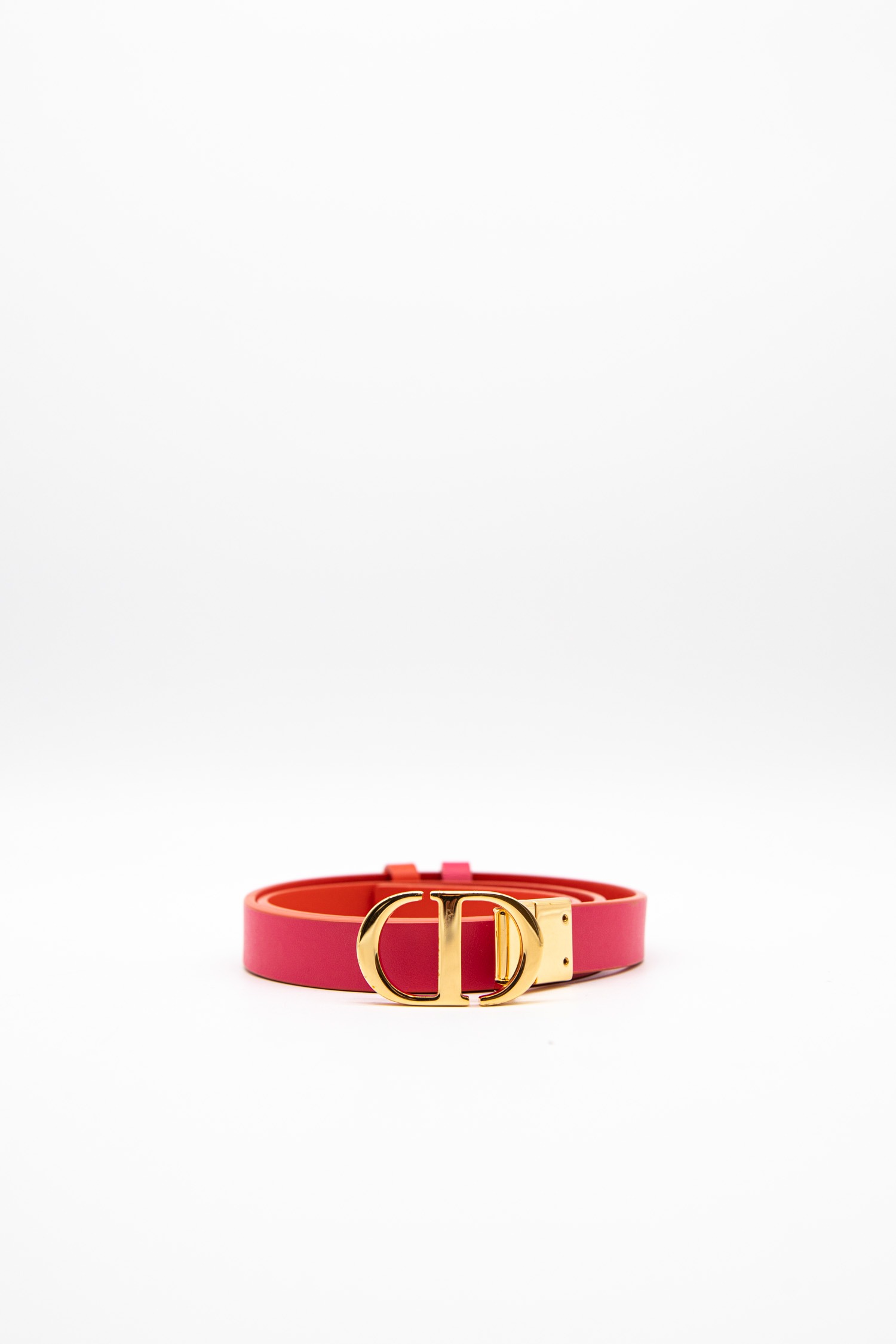 Dior "30 Montaigne" Wendegürtel in Orange und Pink
